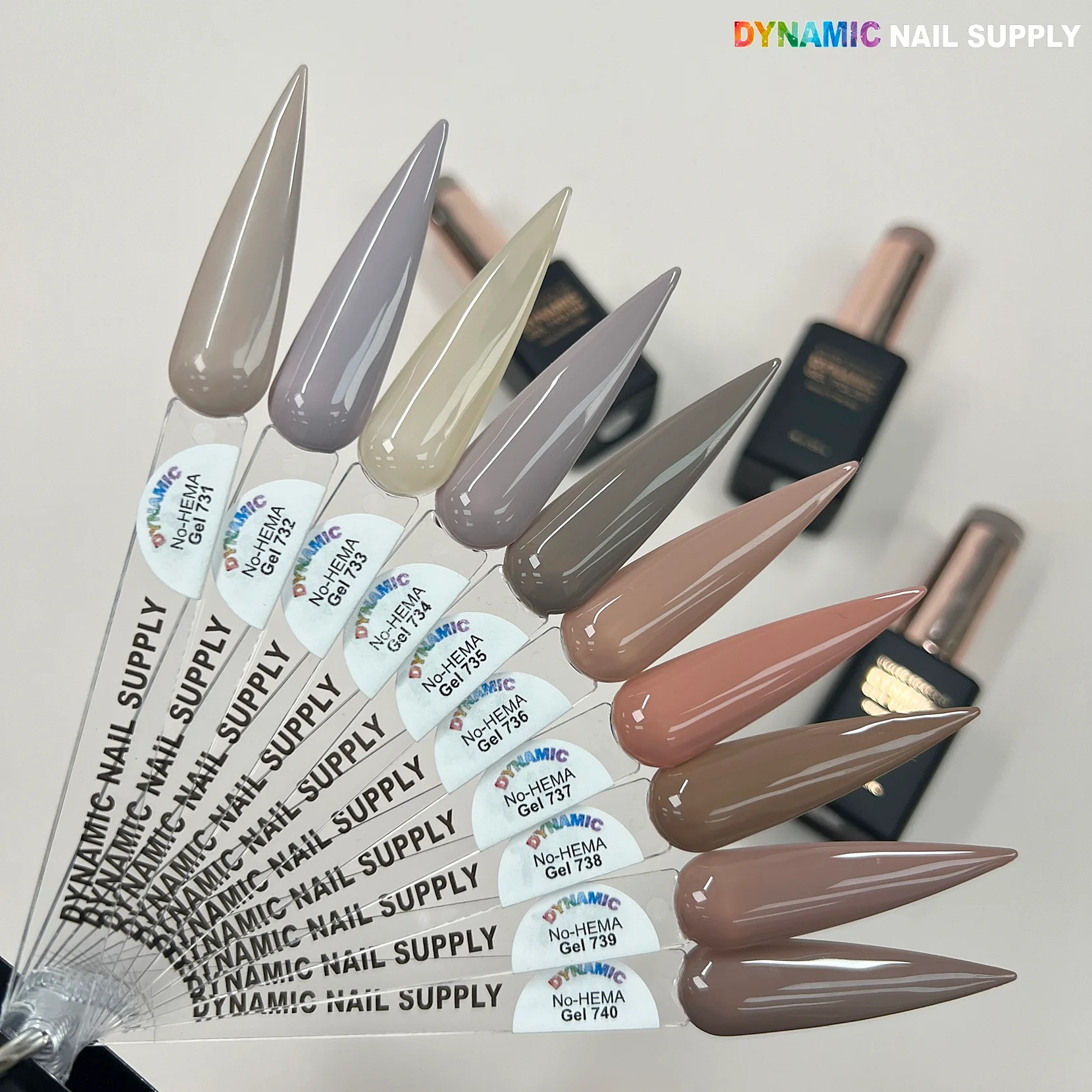 Dynamic No-HEMA Gel Polish - Color 731 to 740