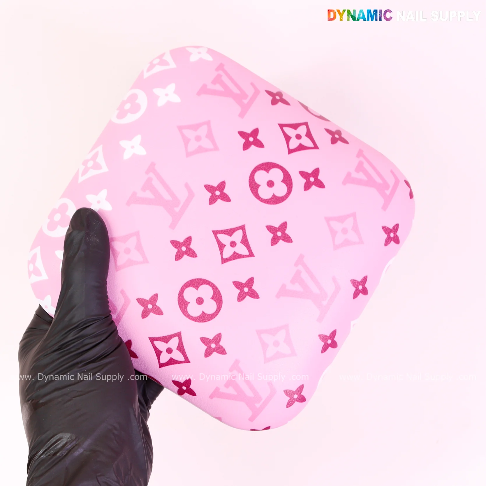 (White Pink LV 3 lines) Elbow Rest Pillow for Nail Tech : Soft Pu Leather, Supportive, Built for Long Hours Usage - Image 5