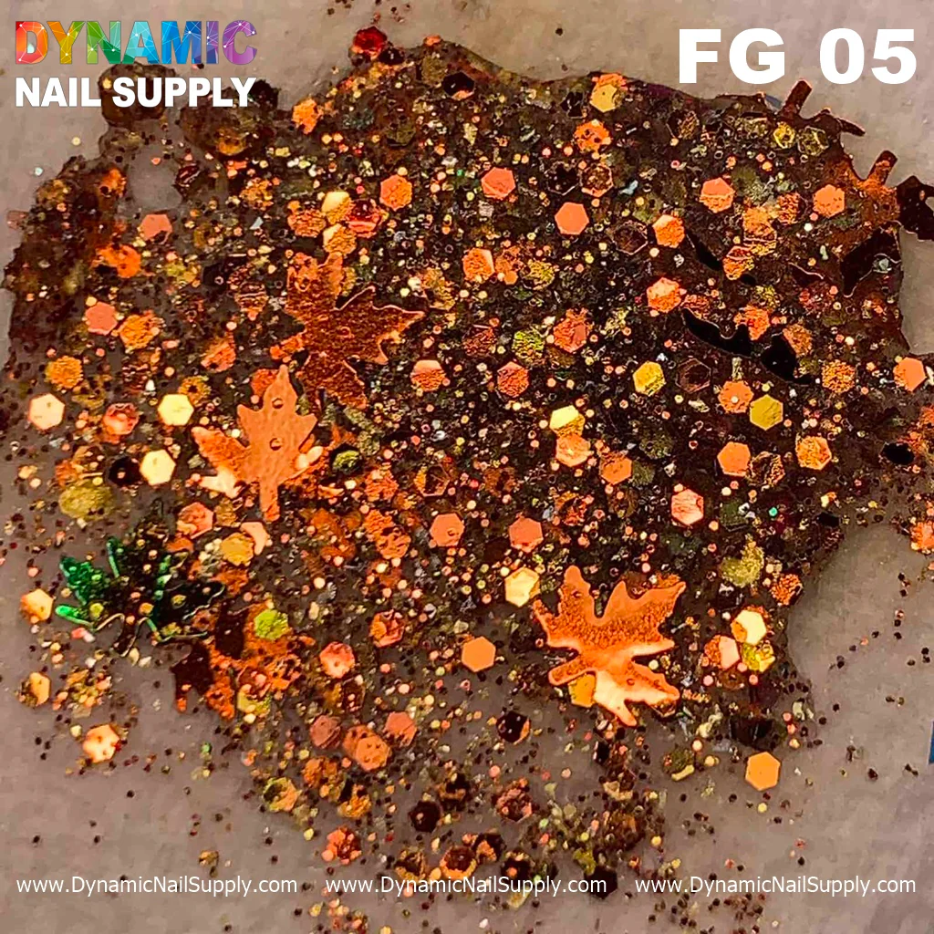 Fall Glitters Colors Acrylic Collection - Mixed glitter Acrylic nails Powder - Image 6