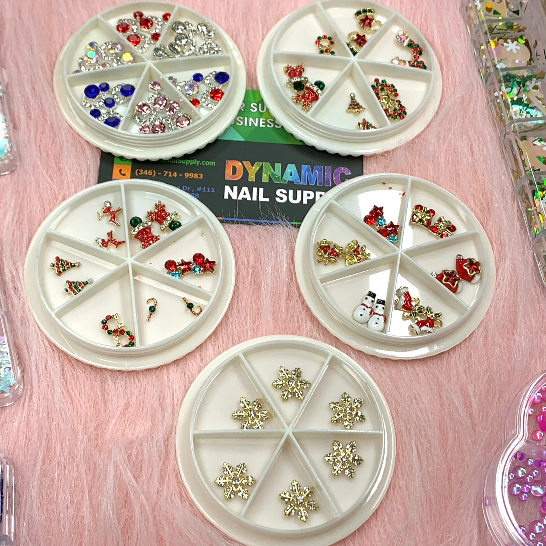 [Flash Sale] 5 sets of Nail Charms for Christmas Nail Designs (Total 54pcs of charms)