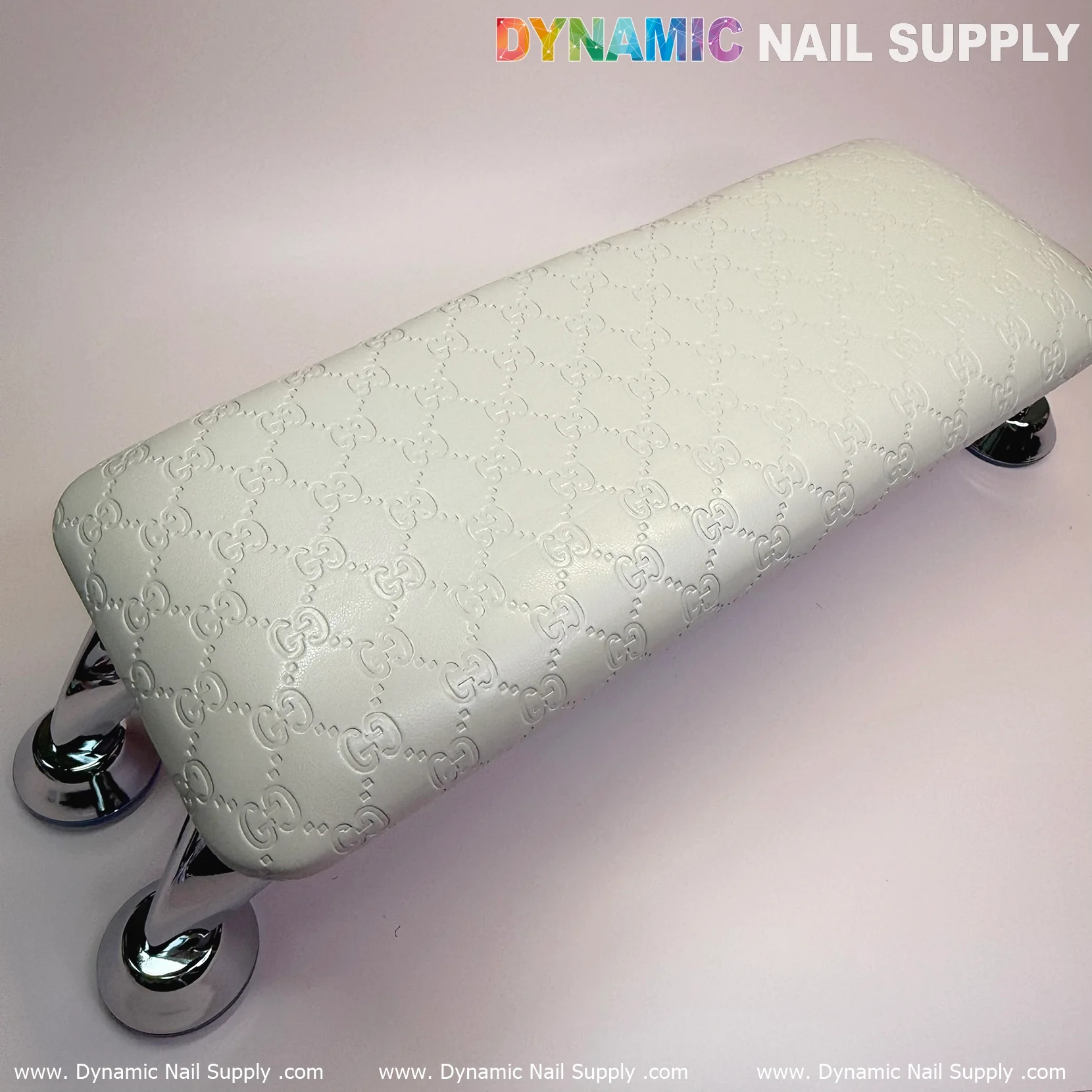 (Full-grain Small GC logo) Leather Armrest with Cushion Pillow for Pedicure Manicure (Reposabrazos Para Manicura) - Image 3