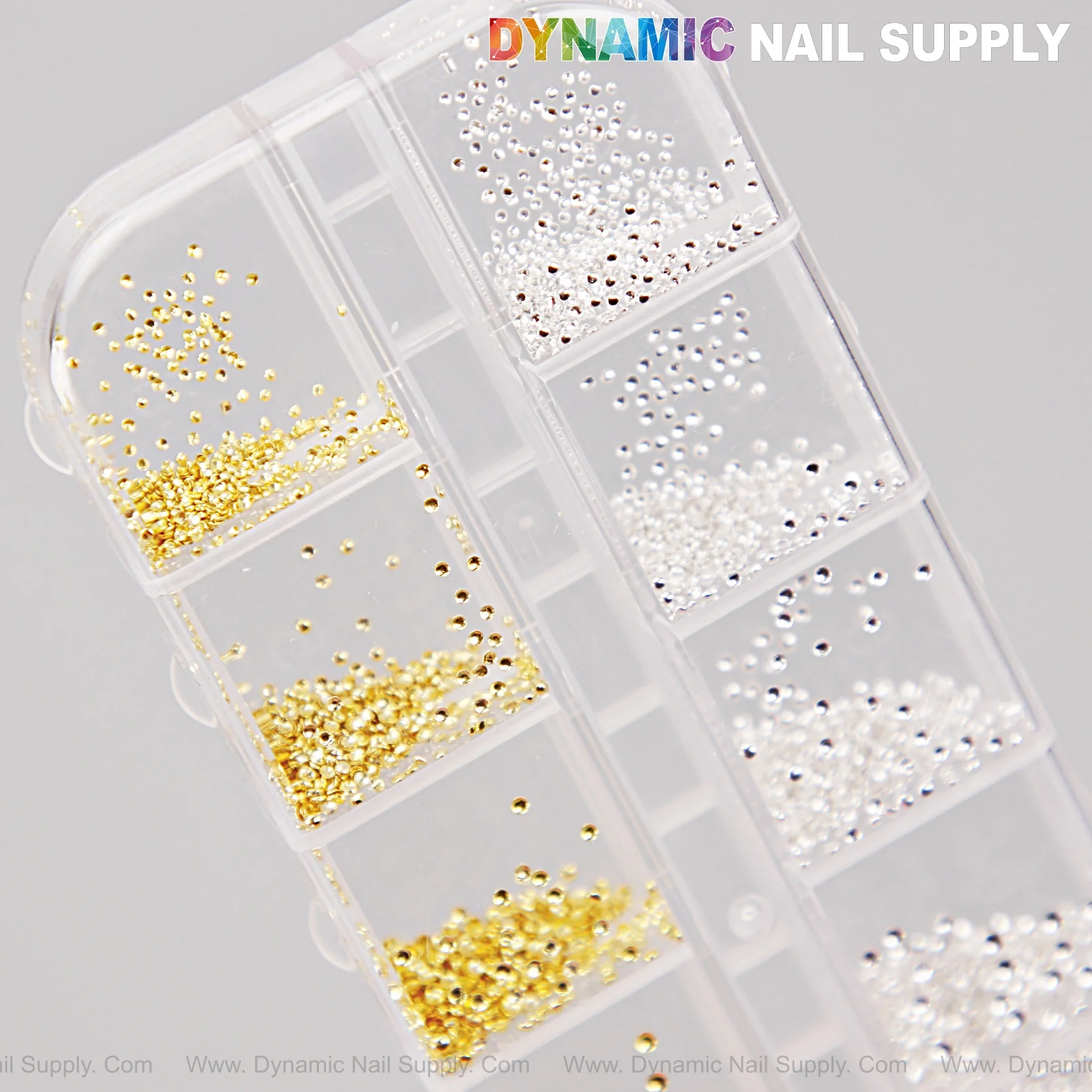 Gold and Silver Hollow Semi-Sphere Beads Mixed Sizes Charms for Nail DIY Designs - Image 5