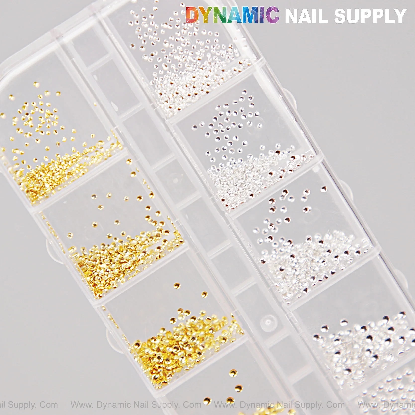 Gold and Silver Hollow Semi-Sphere Beads Mixed Sizes Charms for Nail DIY Designs - Image 6