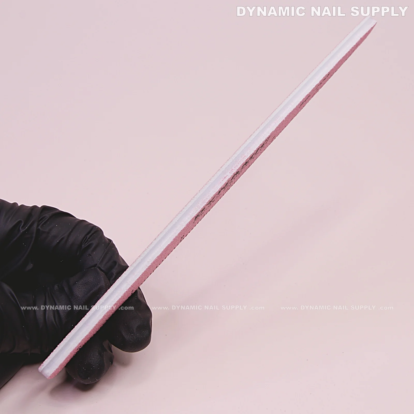 Half-moon Acrylic Nail files Grit 100/180 - Pack 10 - Pink Double-side with Hard board - Medium and Fine - Image 3