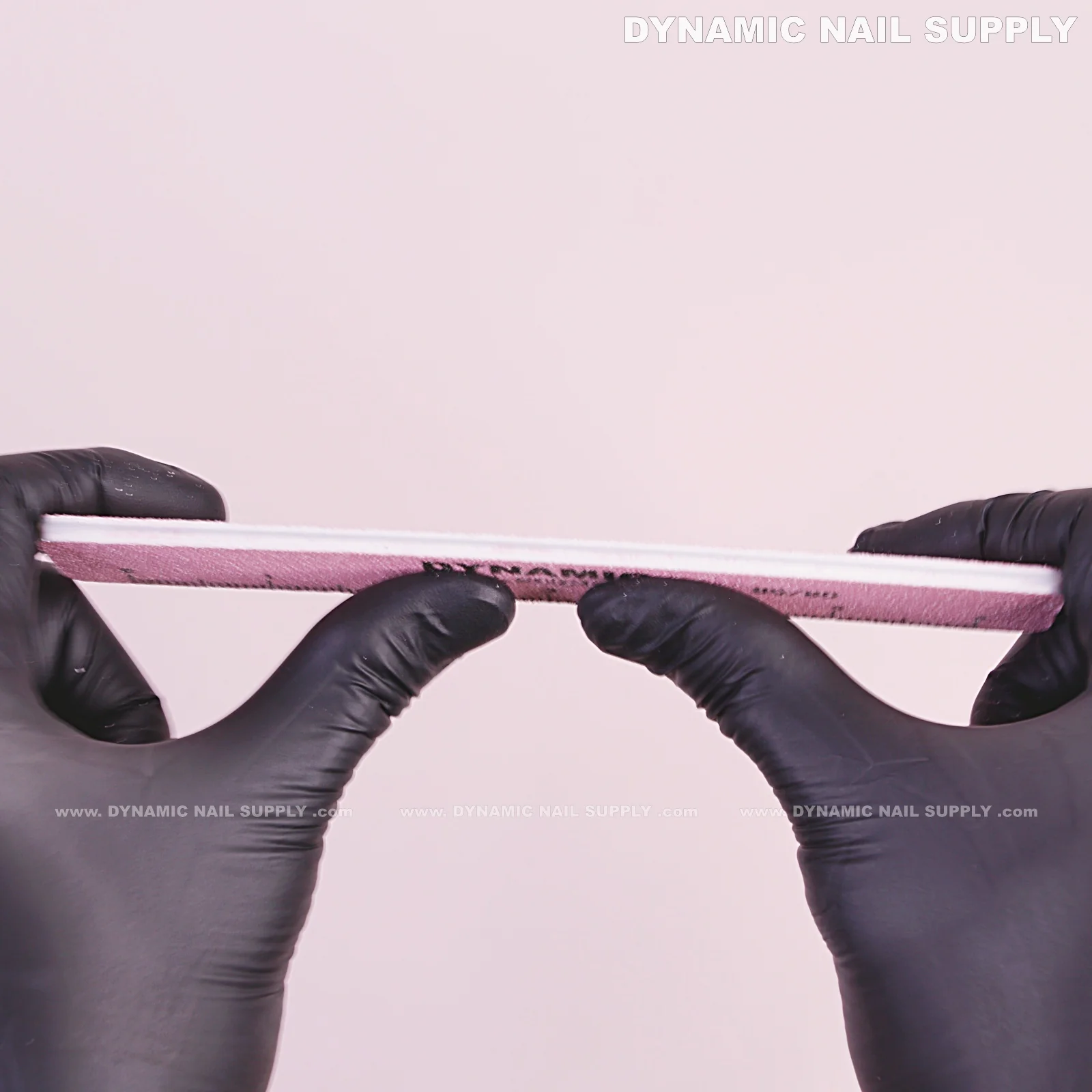 Half-moon Acrylic-Nail files Grit 100/180 - Pack 25 - Pink Double-side with Hard board - Medium and Fine - Image 3