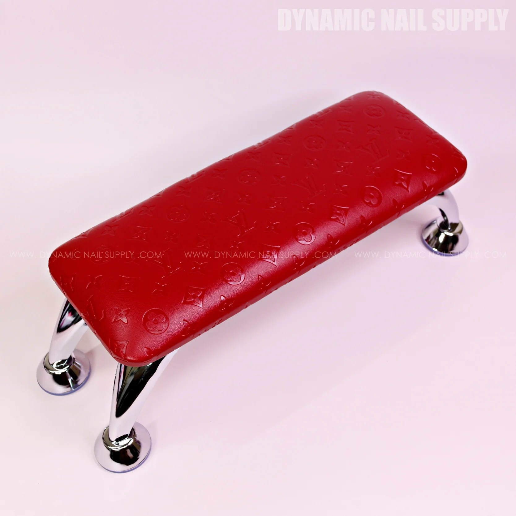 (HLA005 - Red LV Engraved) Handrest for Nails Studio Manicure and Pedicure Services (Reposabrazos Para Manicura) - Image 4