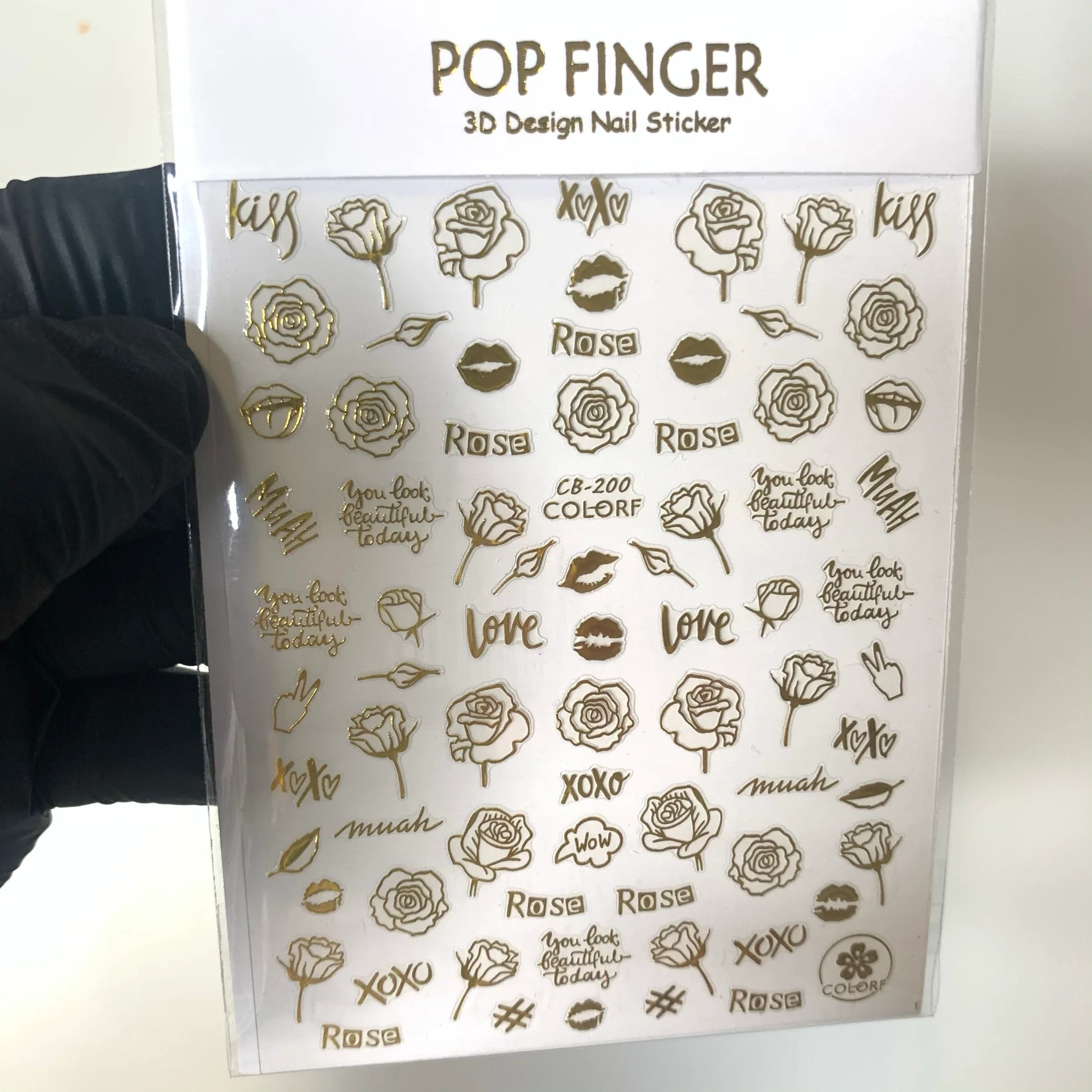 Handwriting nails art stickers for nail art design - Image 4