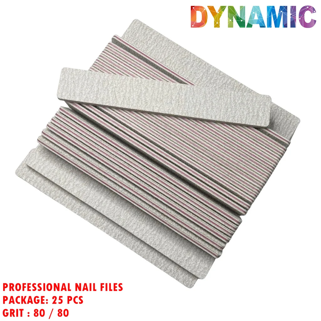 25 pcs Professional Square Nail files grit 80/80 Jumbo size , Hard board , Coarse - Image 3