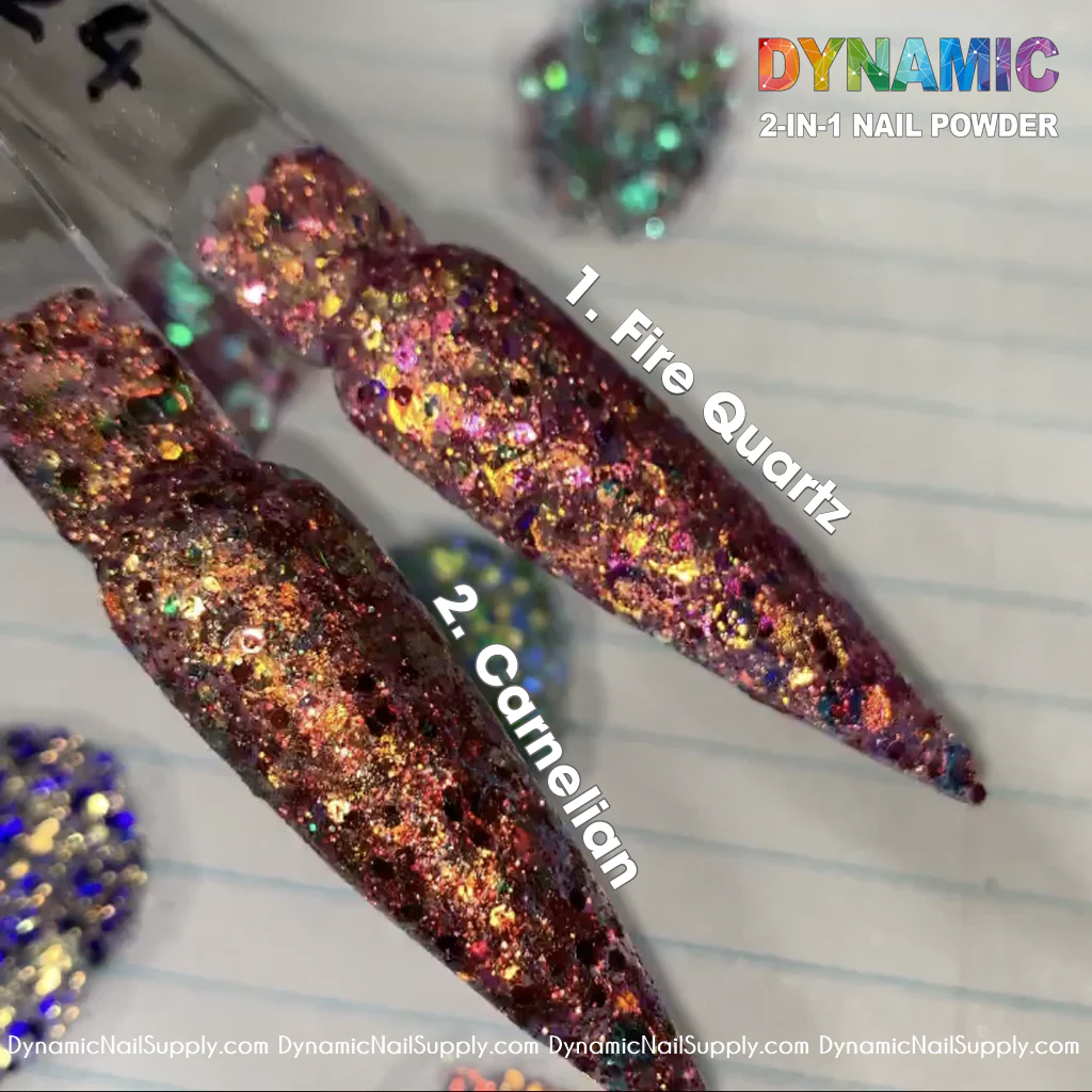 Hottest Fall Colors - Carnelian and Fire Quartz - 2in1 Acrylic and Dipping Nails Powder - Image 3