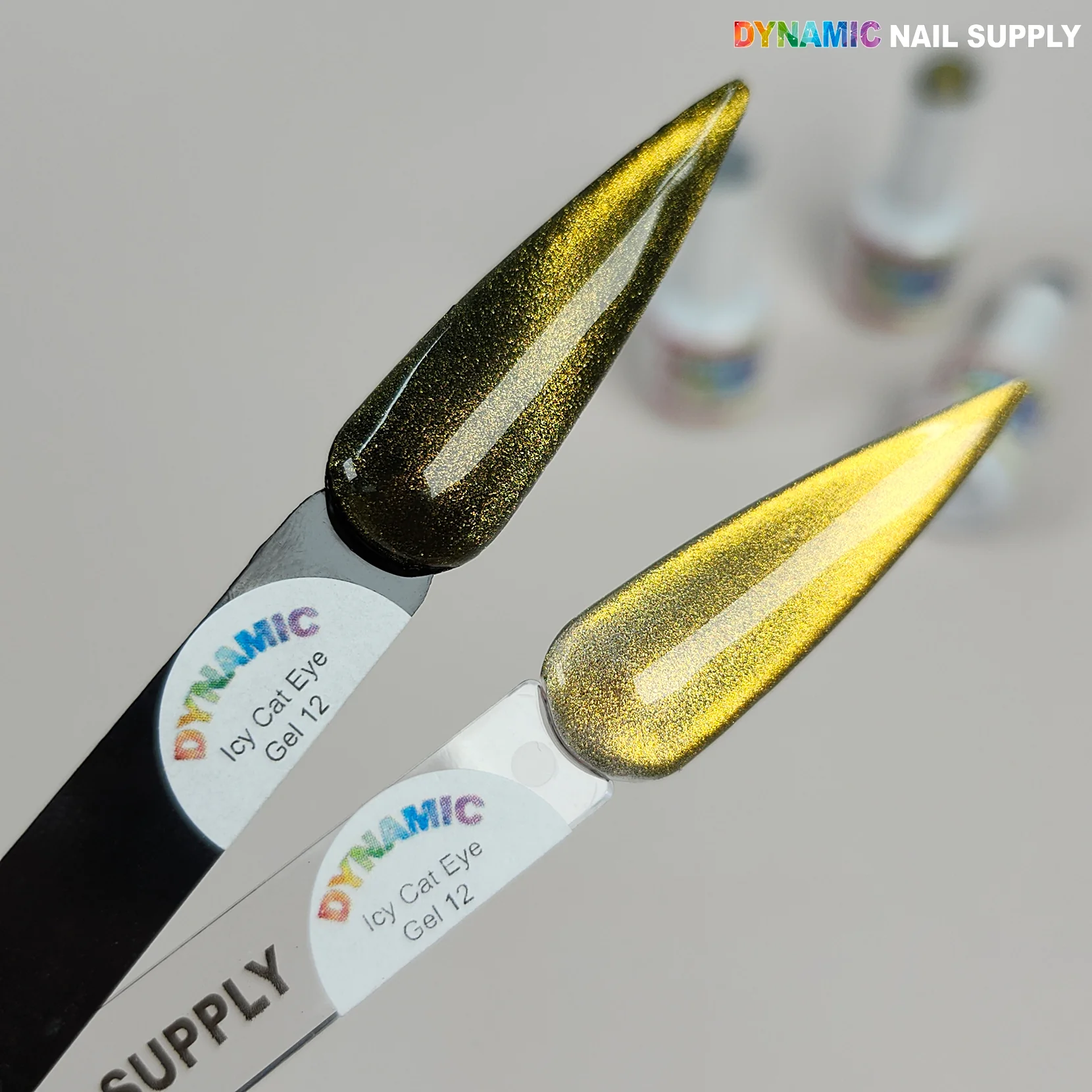 Icy Cat Eye Gel #12 - Reflective Magnetic Silver Shimmery Gel Polish