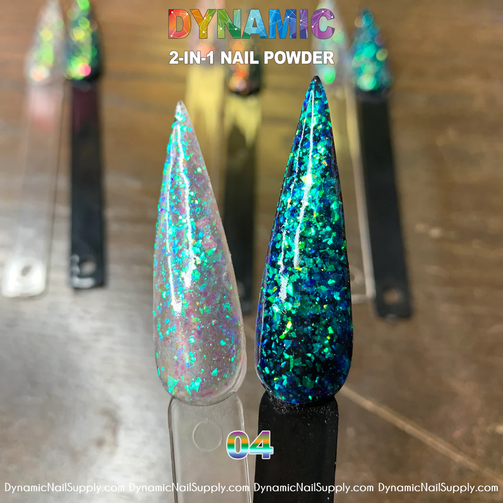 Iridescent and Shifting Color Random Shape Glitter Acrylic 2-in-1 Nails Powder - Image 5