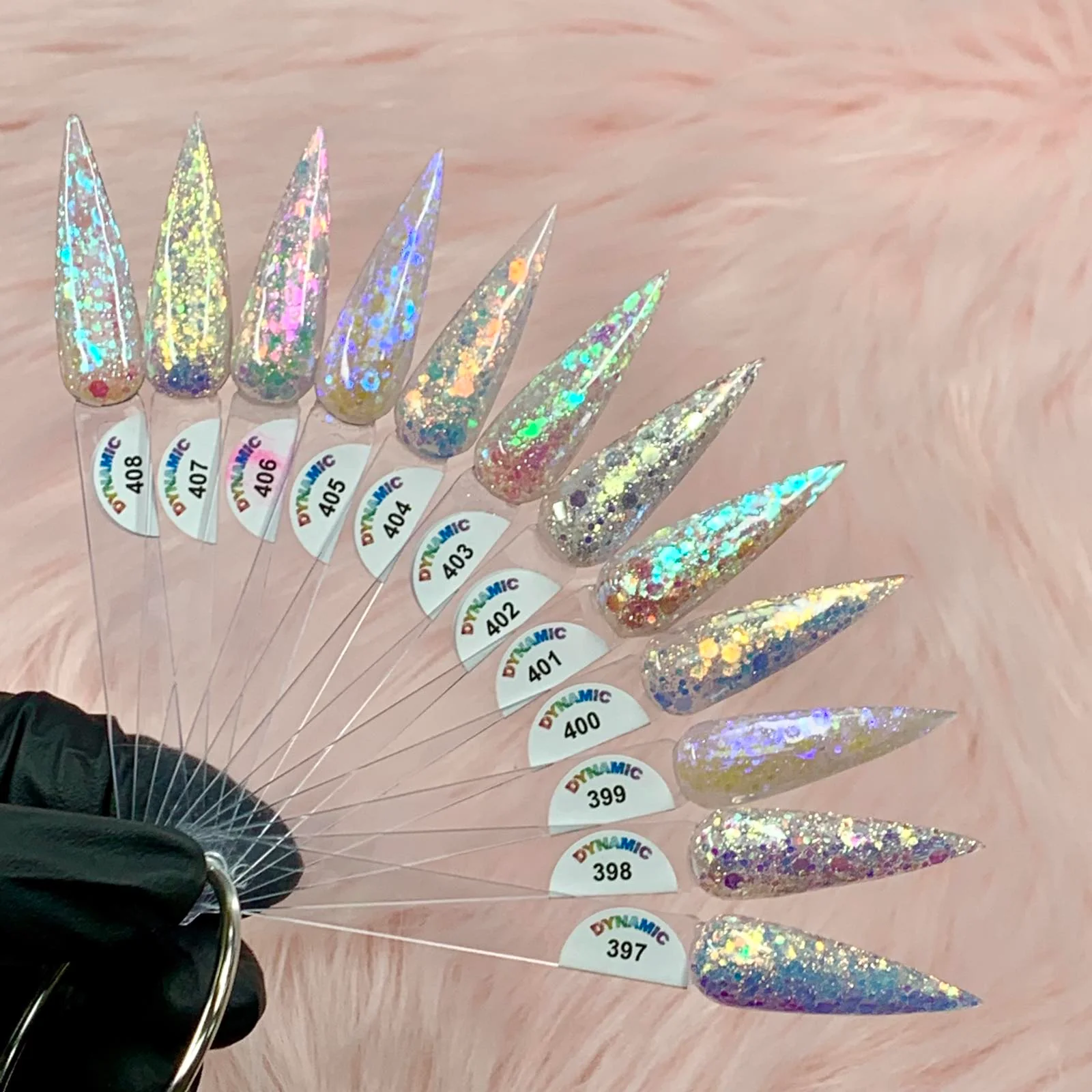 SDT Iridescent Glitter Acrylic Collection for Dipping and Sculpting