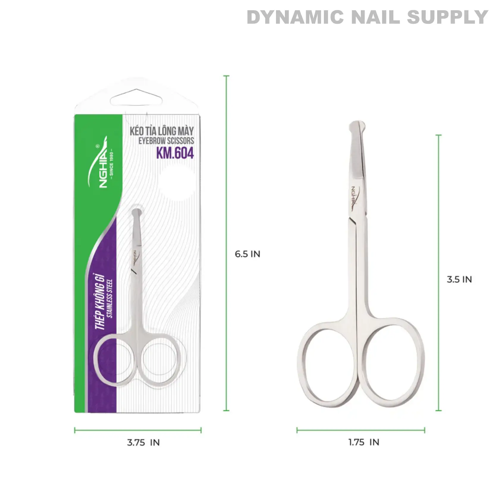 KM.604 - Professional Nose Hair Scissors Round Tips Stainless Steel - Image 6