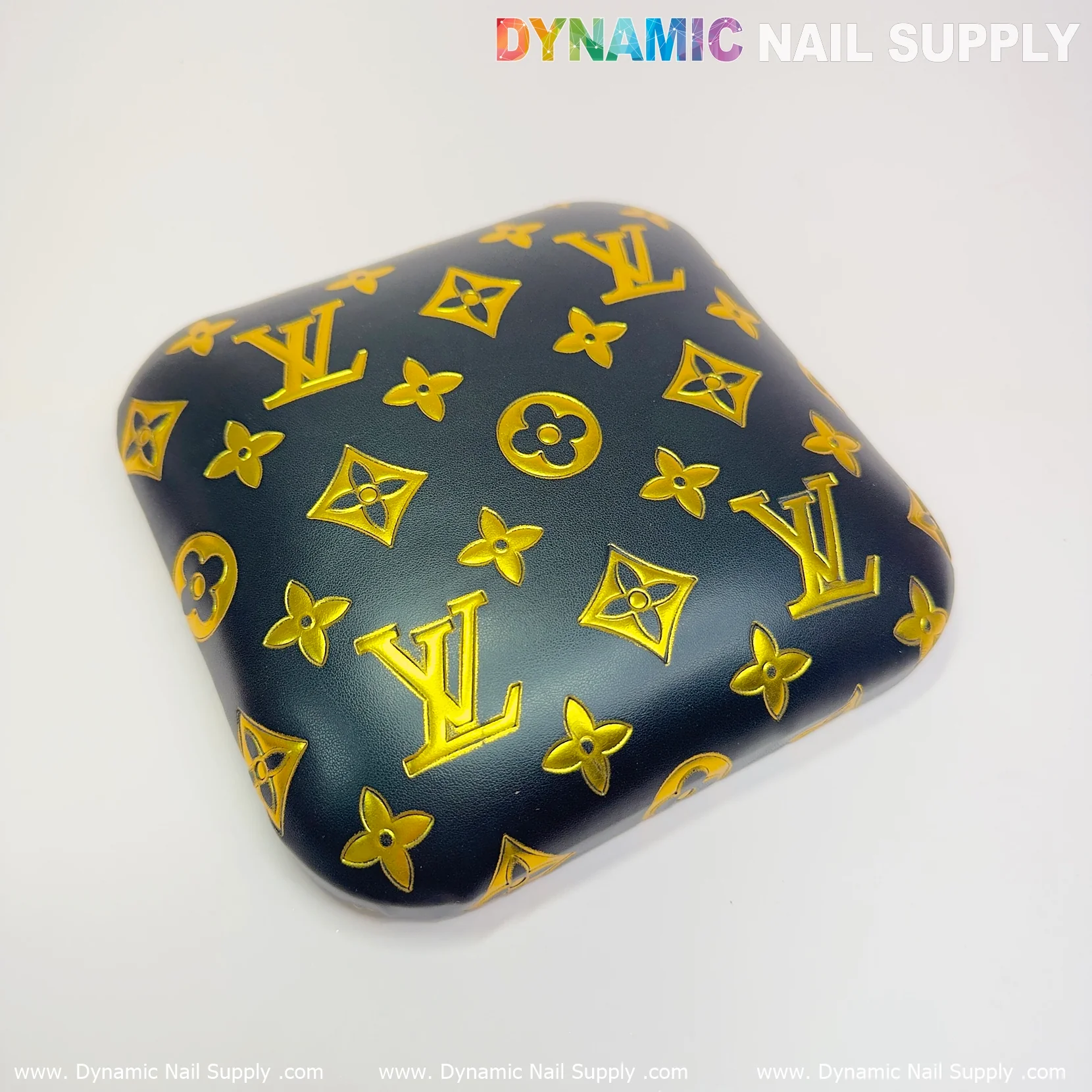 (BJ058 Black LV) Smooth Leather Elbow Cushion Pad Arm Rest Support for Manicure Nail Desk - Image 5