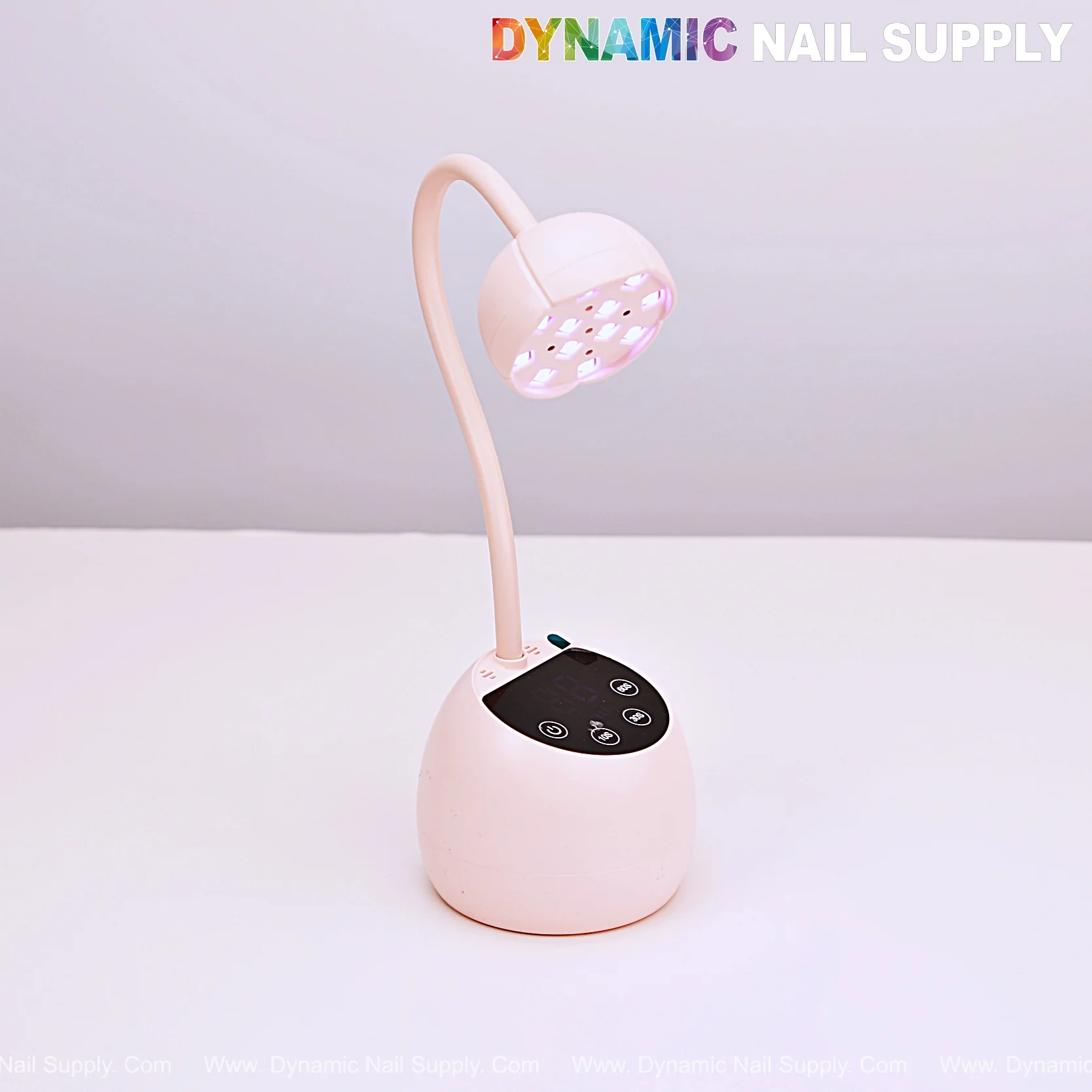 [Light Pink] Mini Flash Cure UV LED Lamp 36W -Auto Sensor Gooseneck Portable USB Nail Dryer