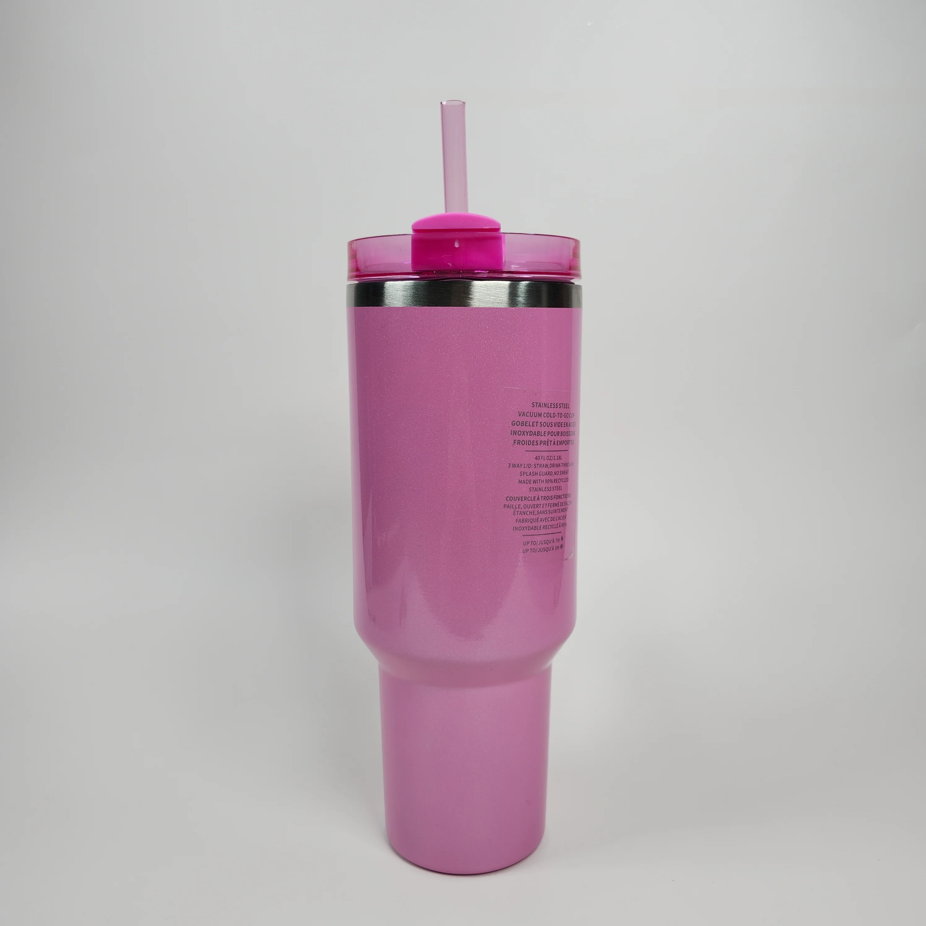 (Light Pink) Stainless Steel Tumbler (40oz) - Image 6