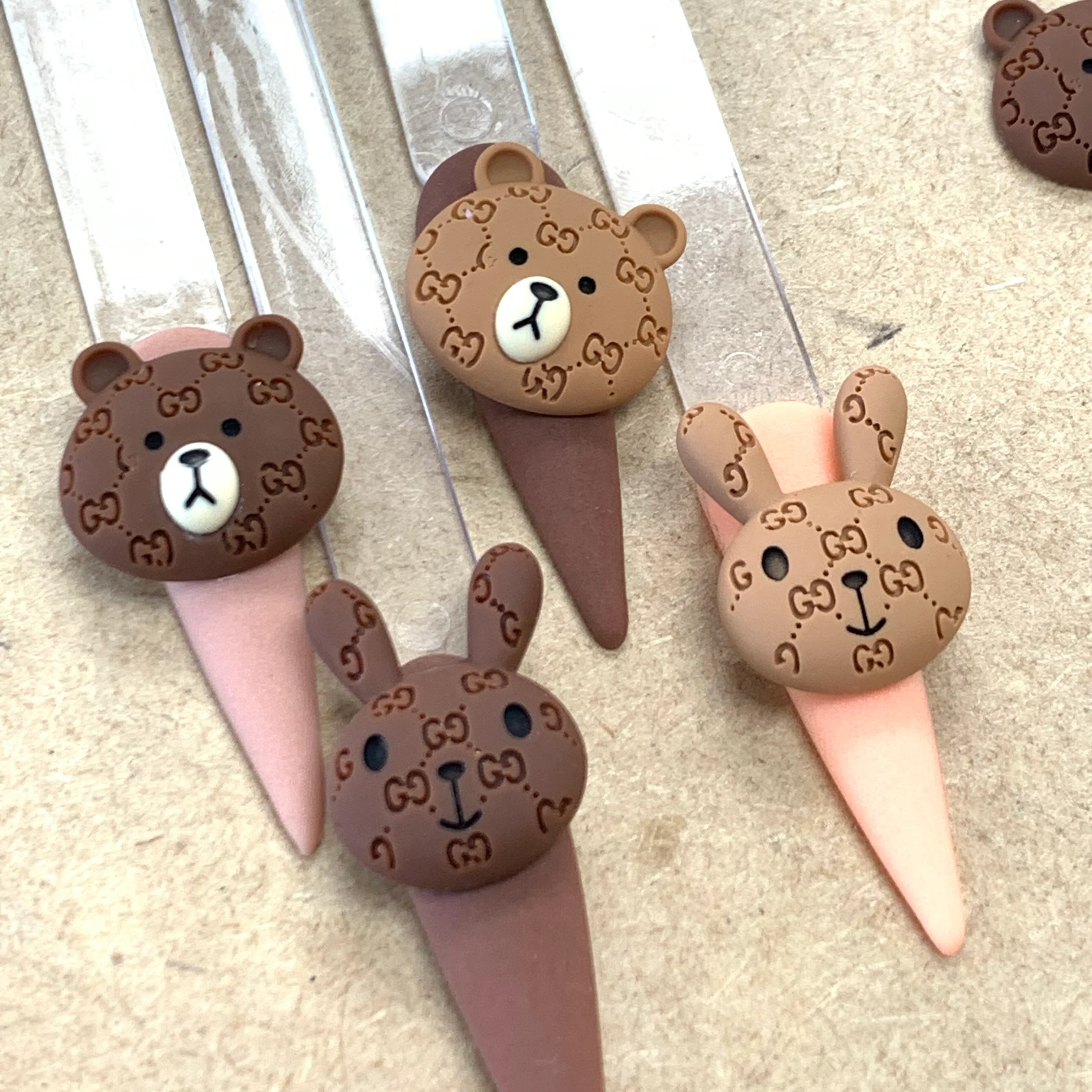Logo pattern Brown & Cony charms for nails art design - Image 3