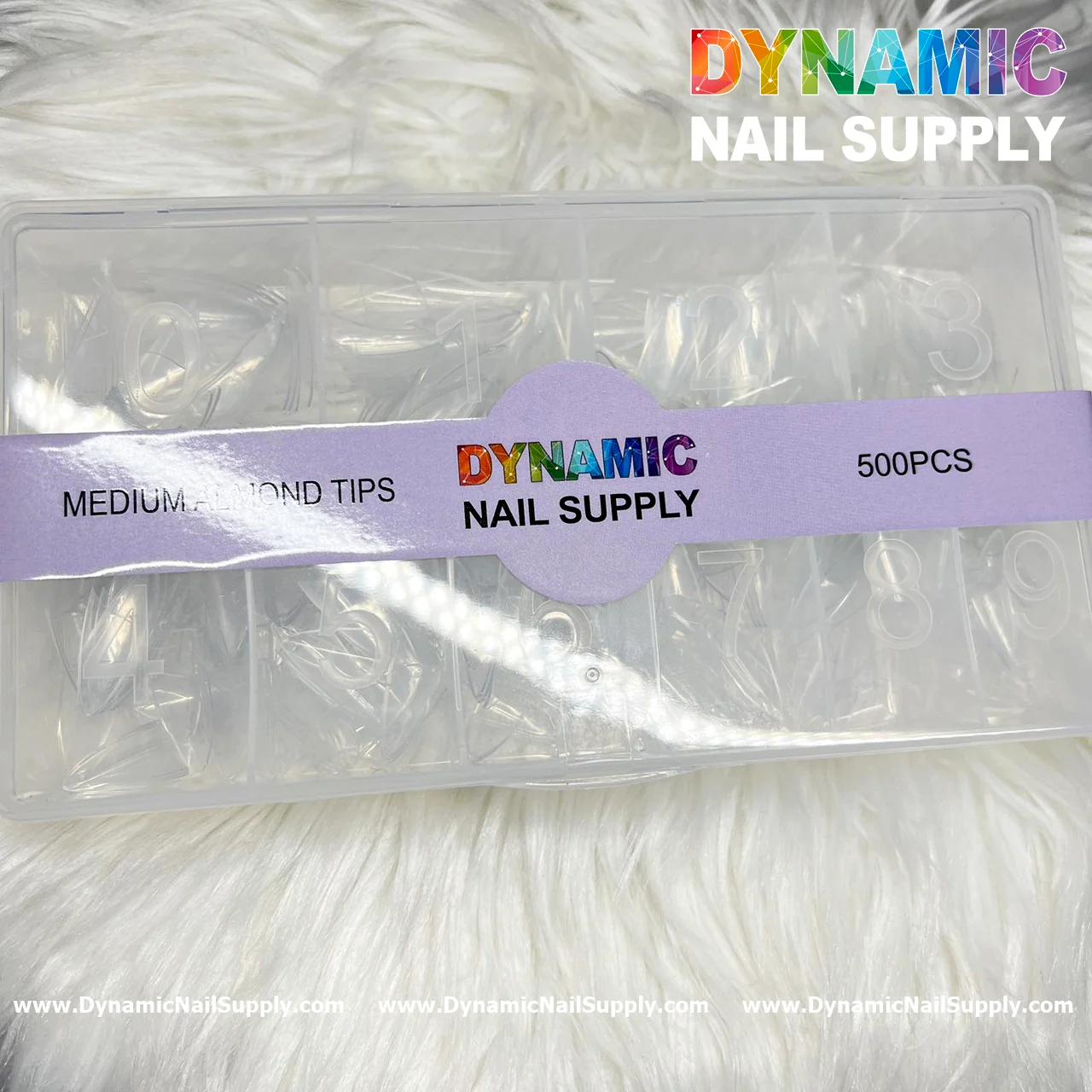 (Version 2024) Medium Almond Extension Nail Tips - Half Cover - Box of 500 pcs (Medium Stiletto) - Image 3