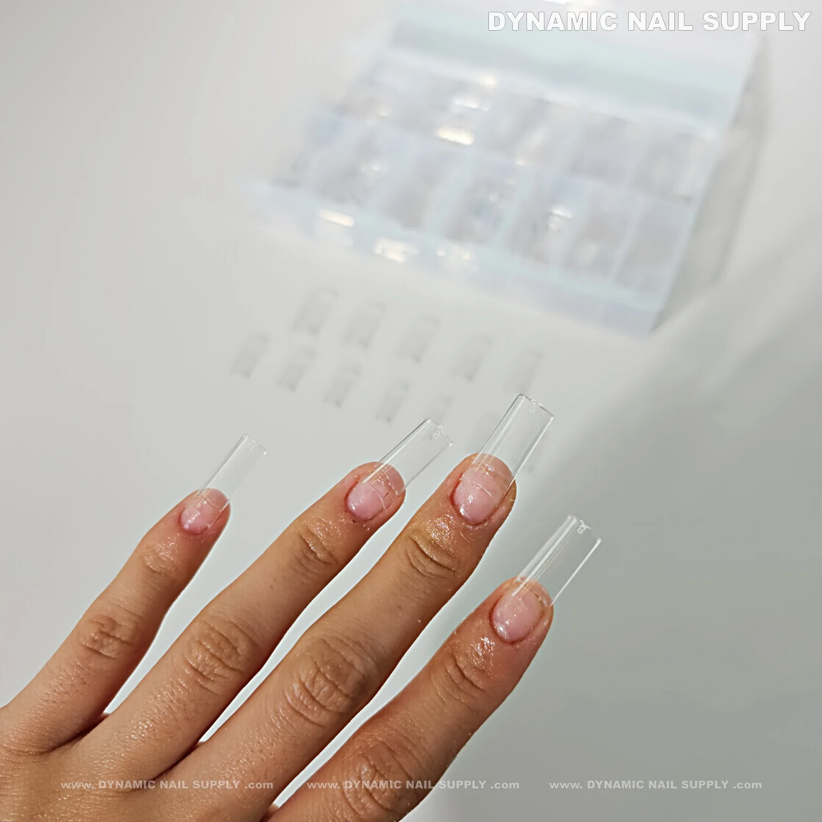 Medium Square Nail Tips (Not C-Curve) - Medium Size Long Straight Shape - Image 22