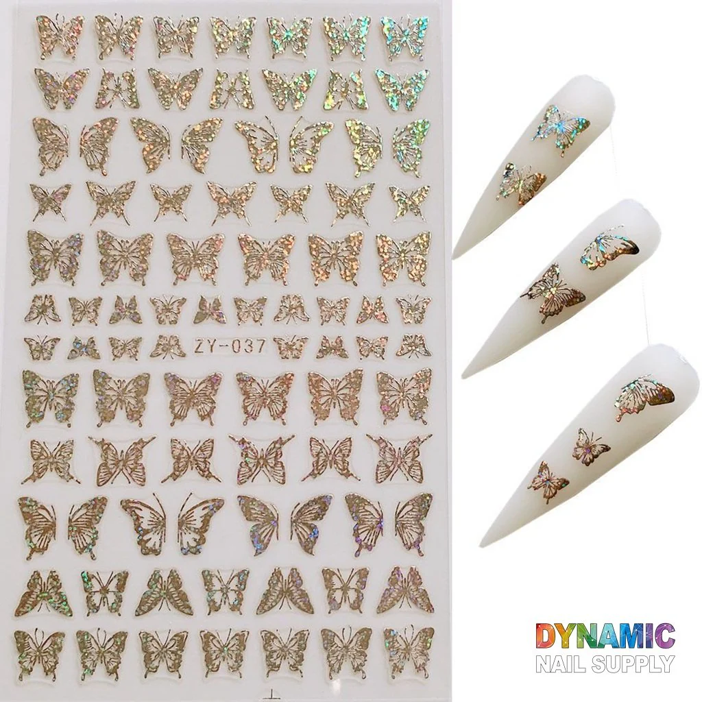Metallic Butterfly sticker for nail art design - new 2020 - Image 2
