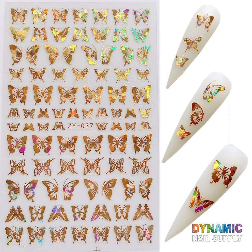 Metallic Butterfly sticker for nail art design - new 2020 - Image 5