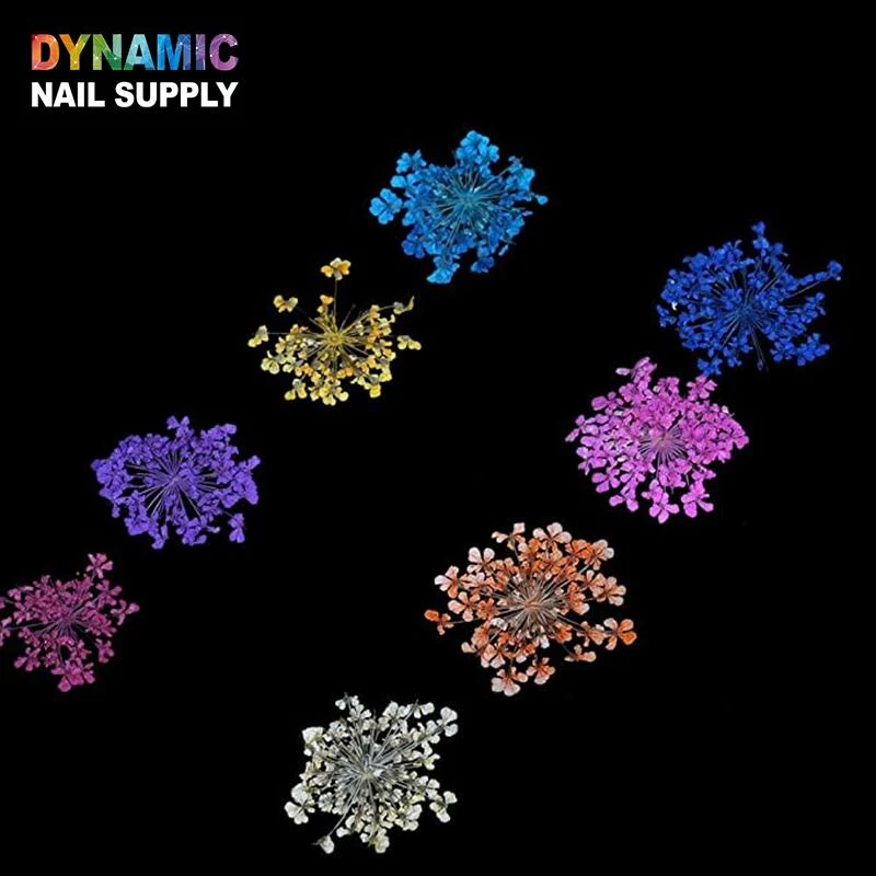 Mix Dried Flowers Nail Decorations Natural Floral Sticker 3D - Image 3