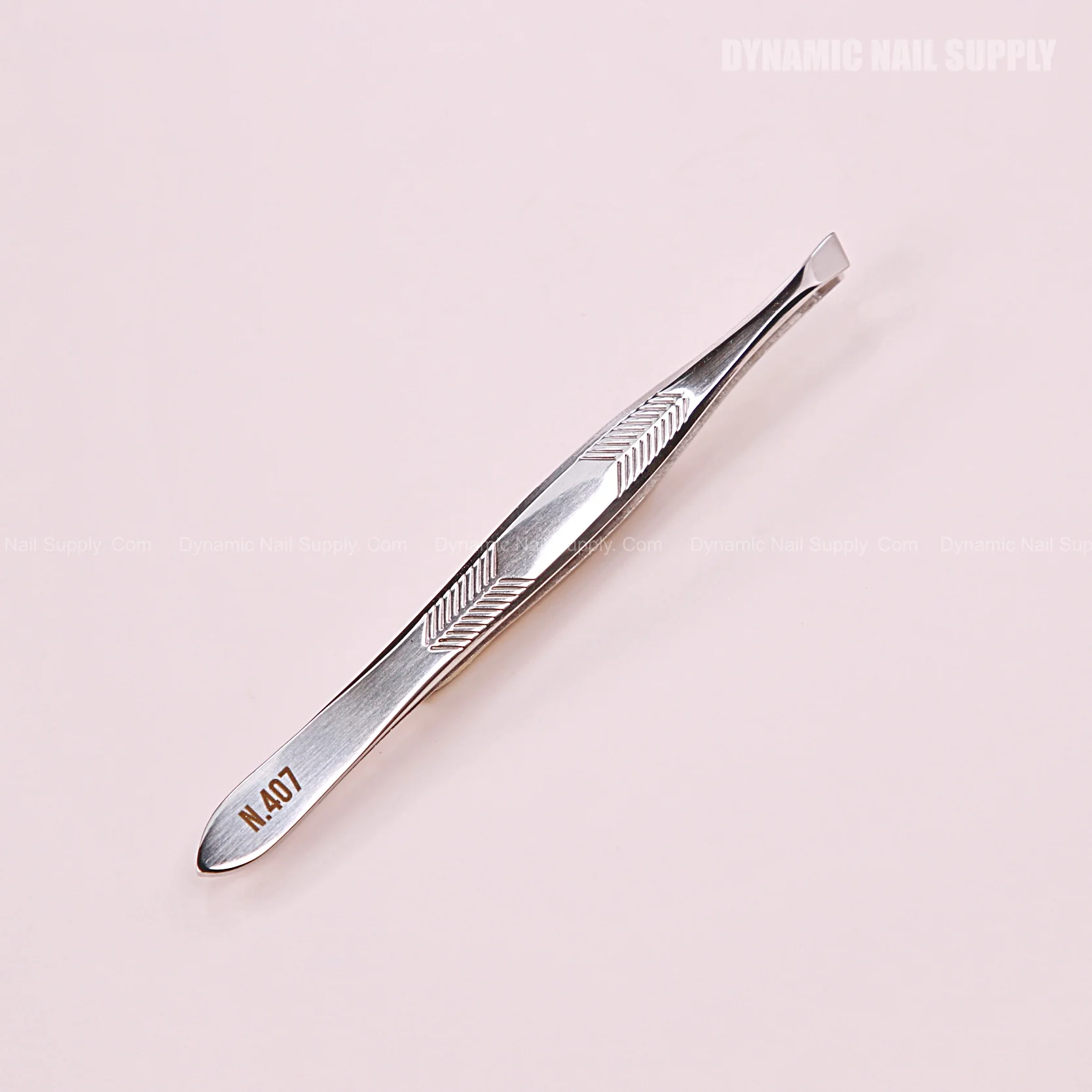 N407 - Professional Tweezers Slanted Head Tweezer Stainless Steel