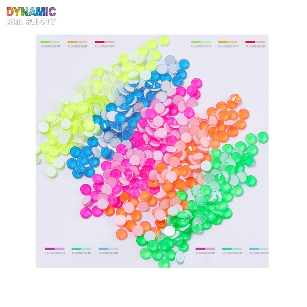 Neon Glass Crystal Flatback Fluorescent Rhinestone ( flat-back ) for Nails art design - Image 2
