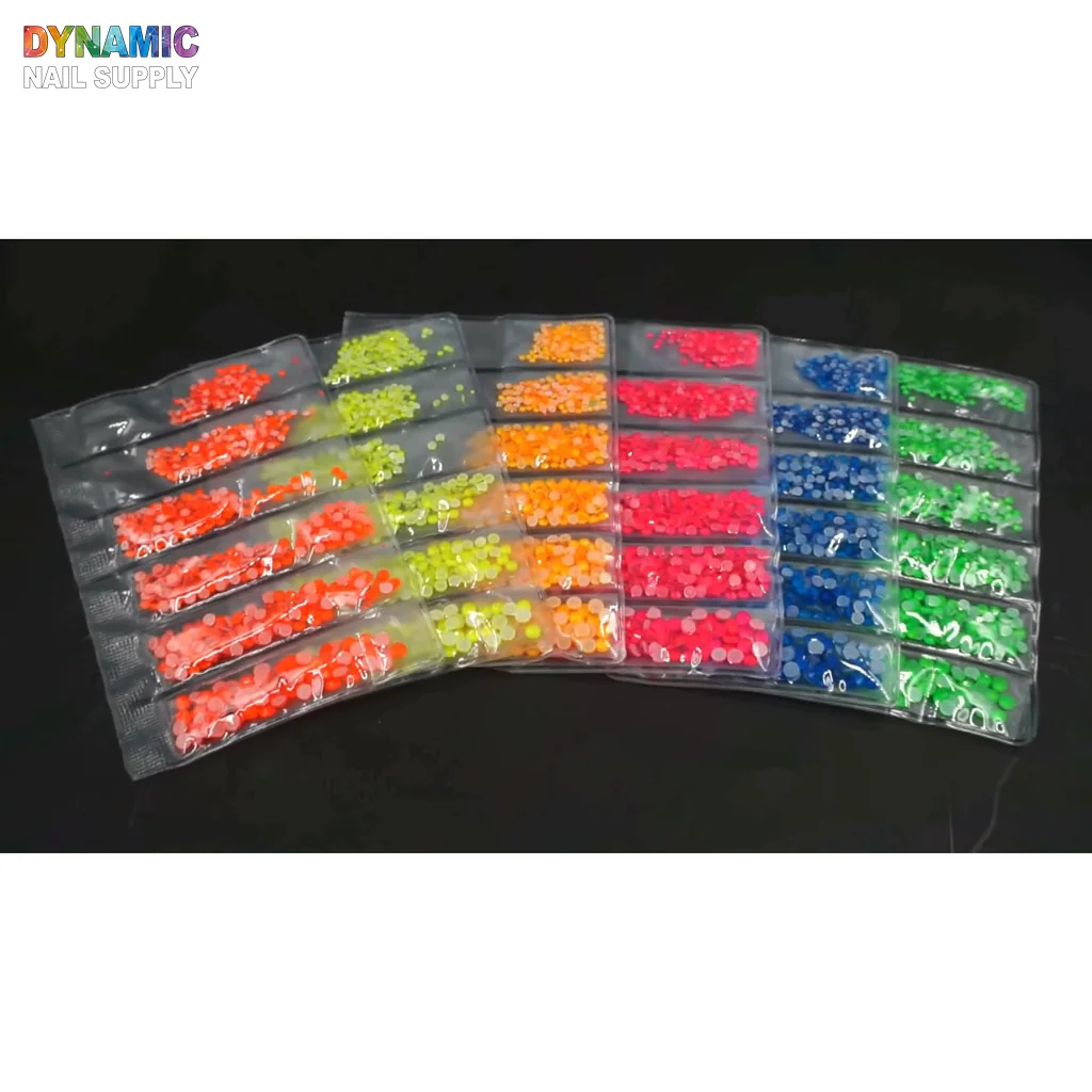 Neon Glass Crystal Flatback Fluorescent Rhinestone ( flat-back ) for Nails art design - Image 9