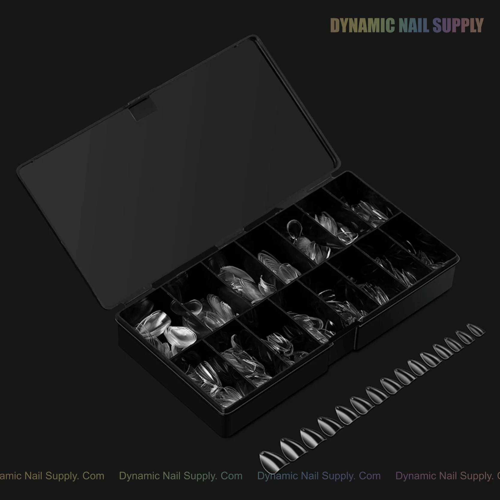 Natural Almond (Short) Full Cover Soft-Gel Nail Tips (Black Box) - Image 10