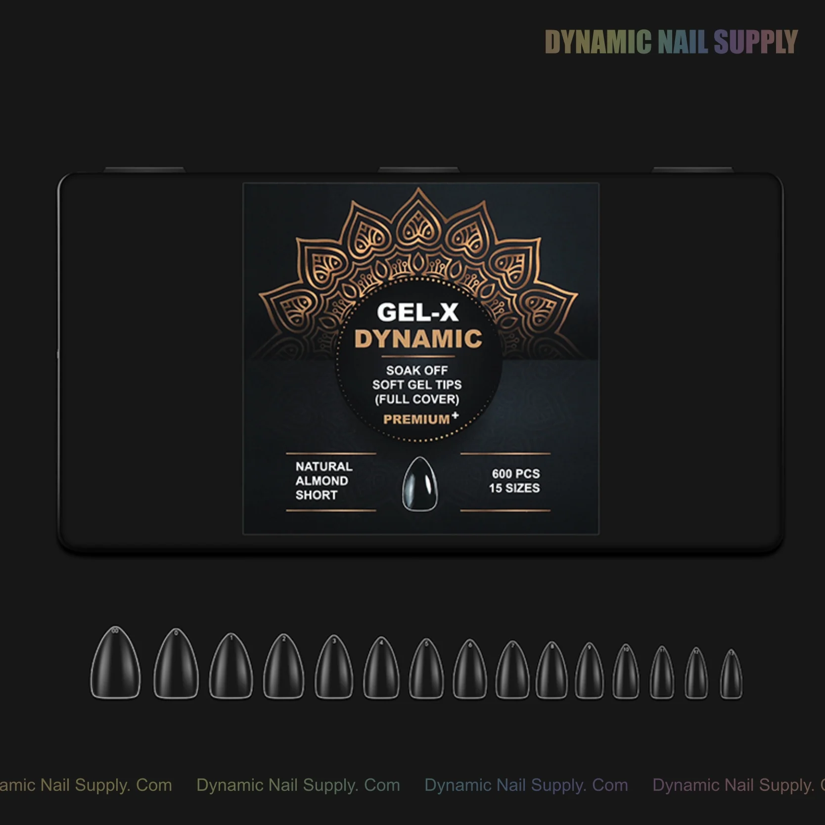 Natural Almond (Short) Full Cover Soft-Gel Nail Tips (Black Box) - Image 9