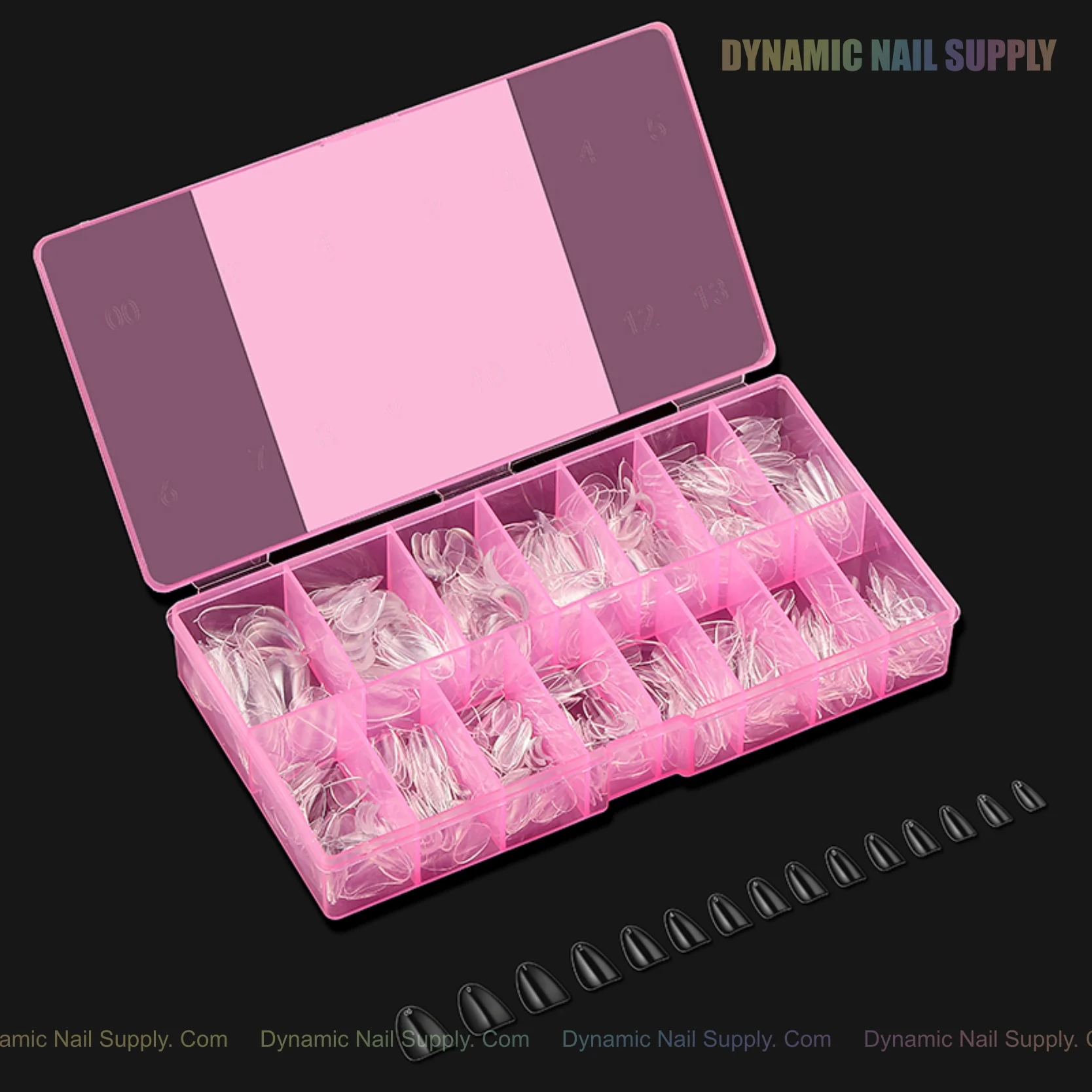 Natural Almond (Short) Full Cover Soft-Gel Nail Tips (Pink Box) - Image 14