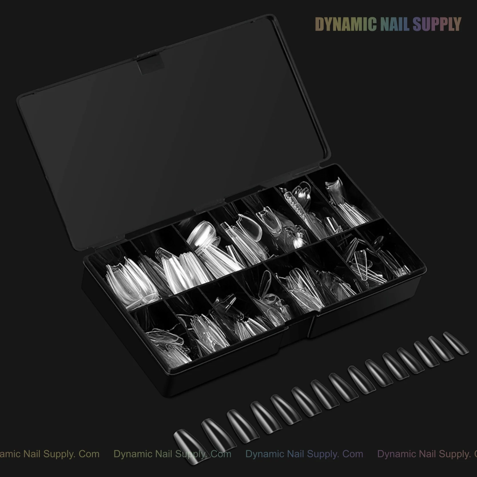 Natural Coffin (Long) Full Cover Soft-Gel Nail Tips (Black Box) - Image 10