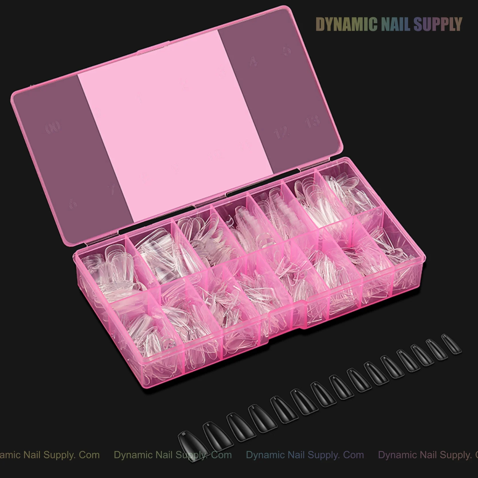 Natural Coffin (Medium) Full Cover Soft-Gel Nail Tips (Pink Box) - Image 11