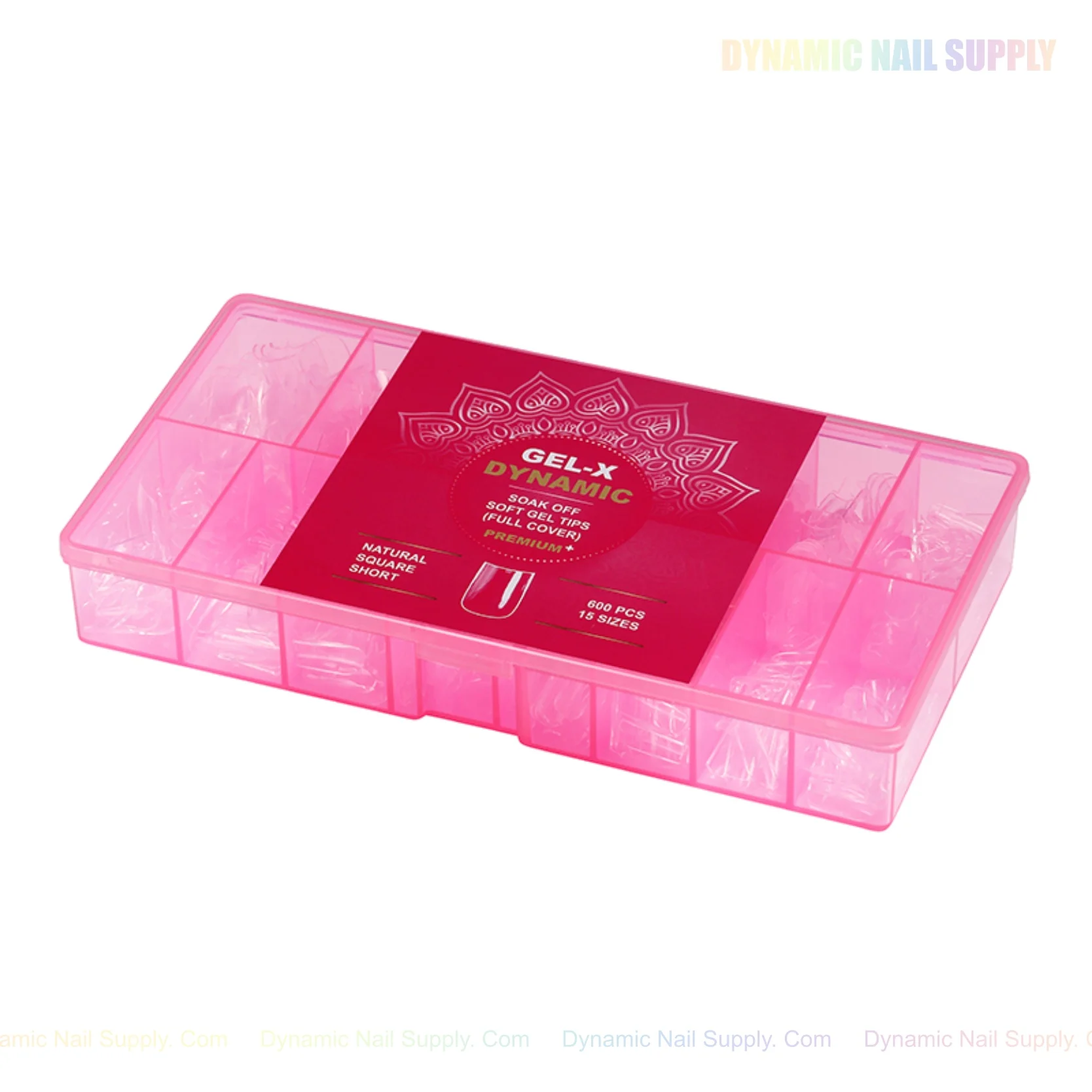 Natural Square (Short) Full Cover Soft-Gel Nail Tips (Pink Box) - Image 16