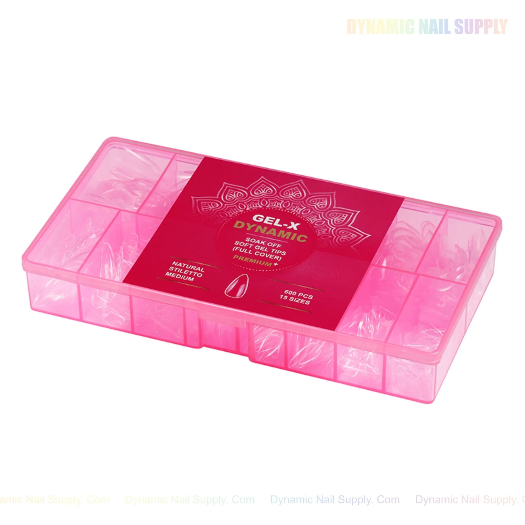 Natural Stiletto (Medium) Full Cover Soft-Gel Nail Tips (Pink Box) - Image 11