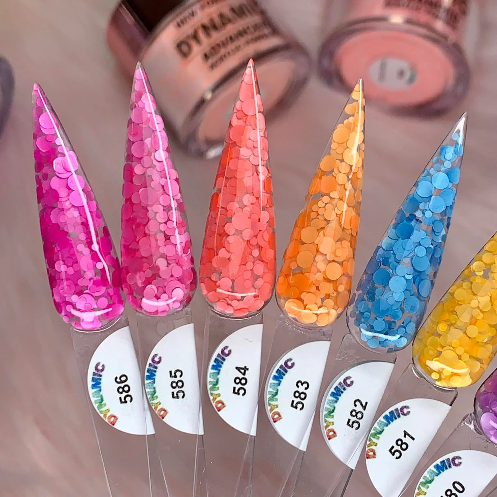 Neon Polka Dot Acrylic Powder Collection - Summer Colors Collection - Image 6