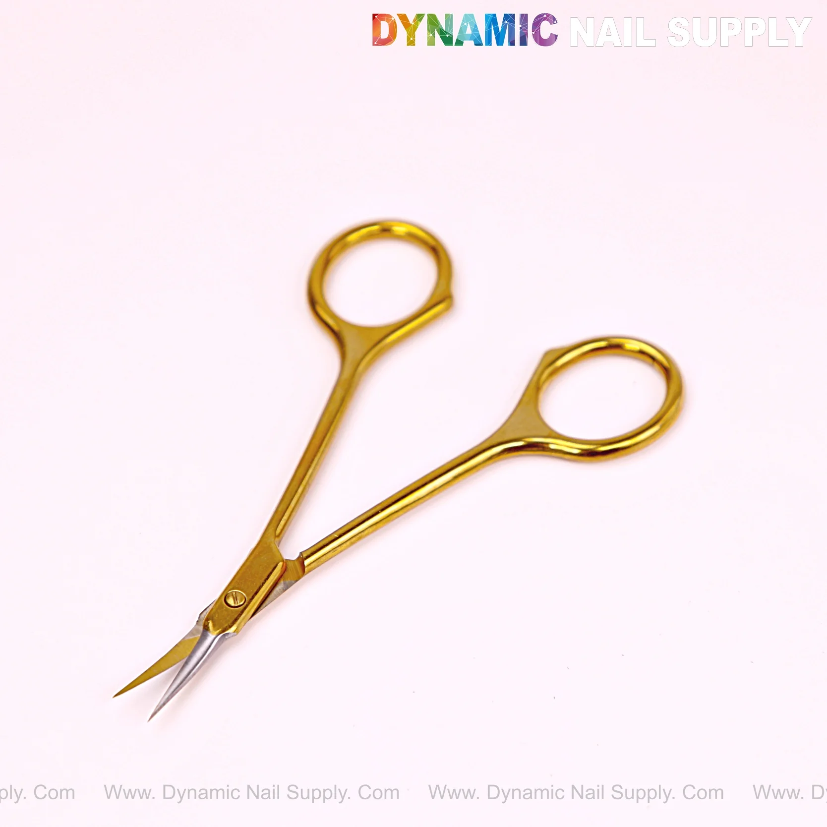 NT1245 - Gold Premium Curved Tip Cuticle Scissors Curved Tips Stainless Steel
