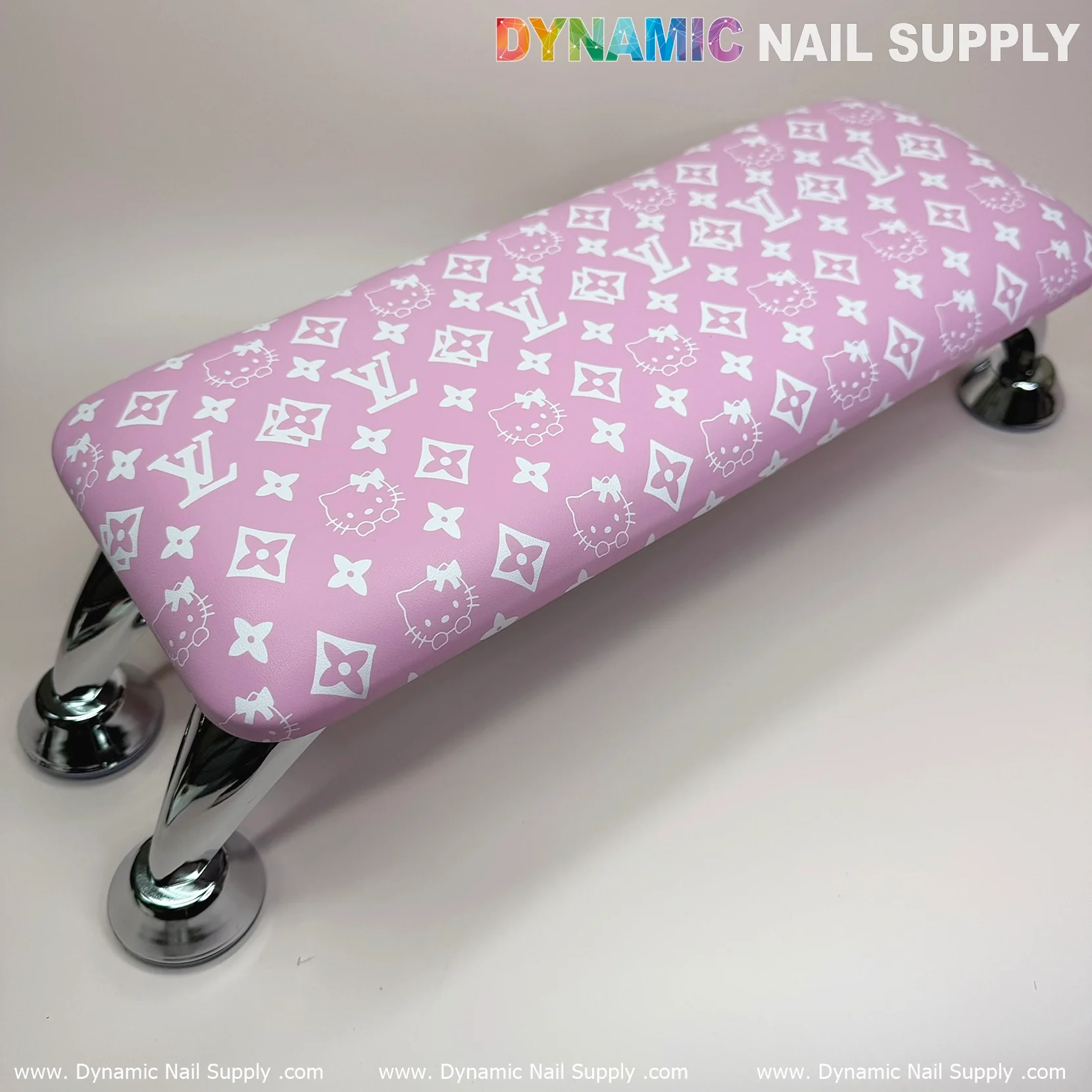 (Pink Hell0 Kitty LV) Nails Pillow ArmRest with Leather Cushion for Manicure Pedicure (Reposabrazos Para Manicura) - Image 11