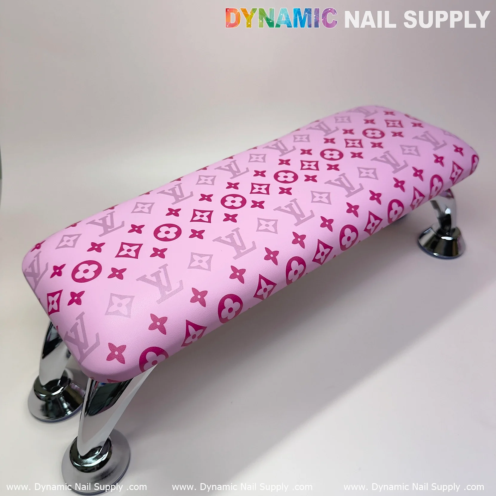 (Pink LV logo Pattern) Leather Armrest Cushion Pillow for Pedicure Manicure (Reposabrazos Para Manicura) - Image 7