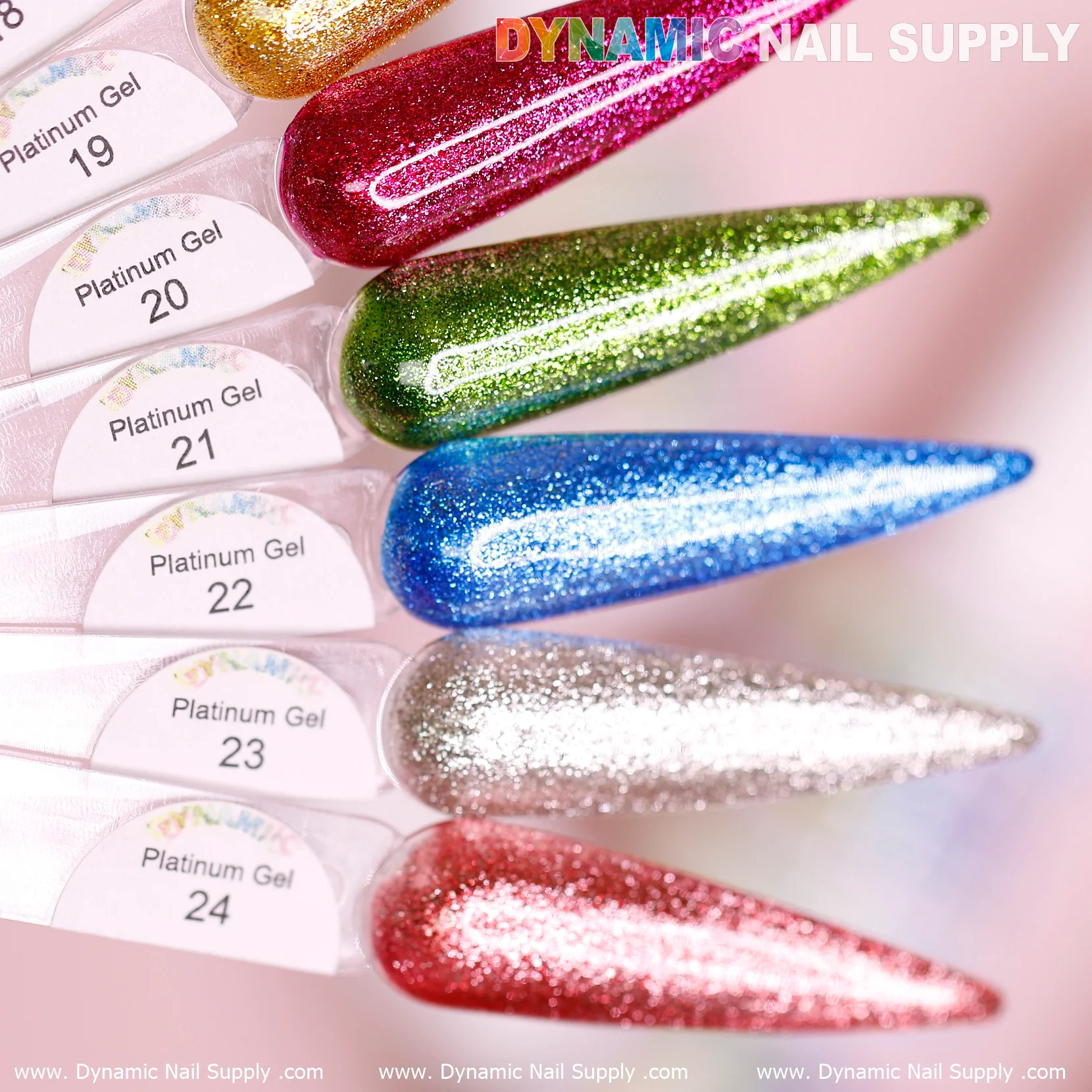 Valentine's Colors - Platinum Glitter Gel Polish Collection - Super Flash and Sparkling effect - Image 6
