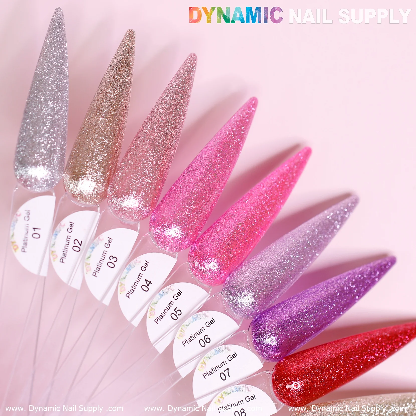 Valentine's Colors - Platinum Glitter Gel Polish Collection - Super Flash and Sparkling effect - Image 9