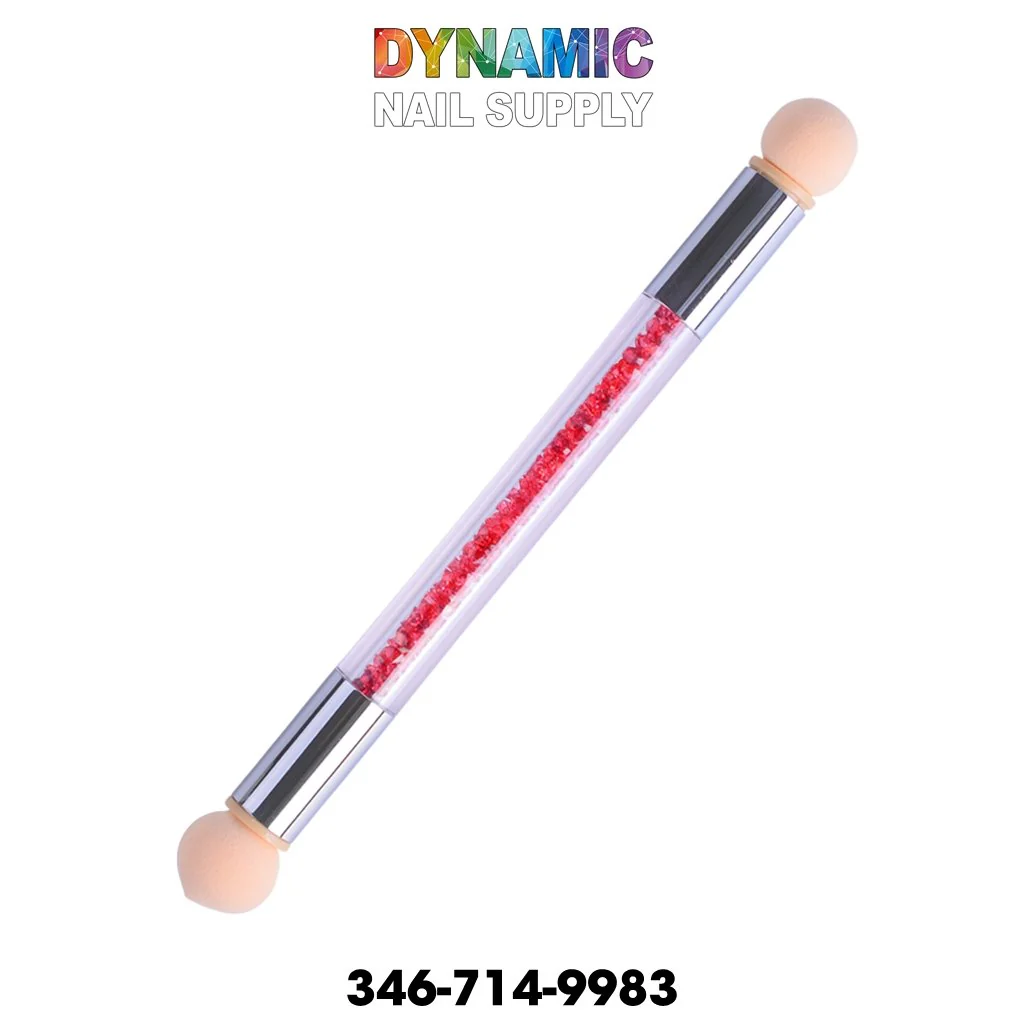 QH9280 Gradient Glitter Powder Nail Brush Sponge Double Head Dotting Pen Manicure Tool - Image 2