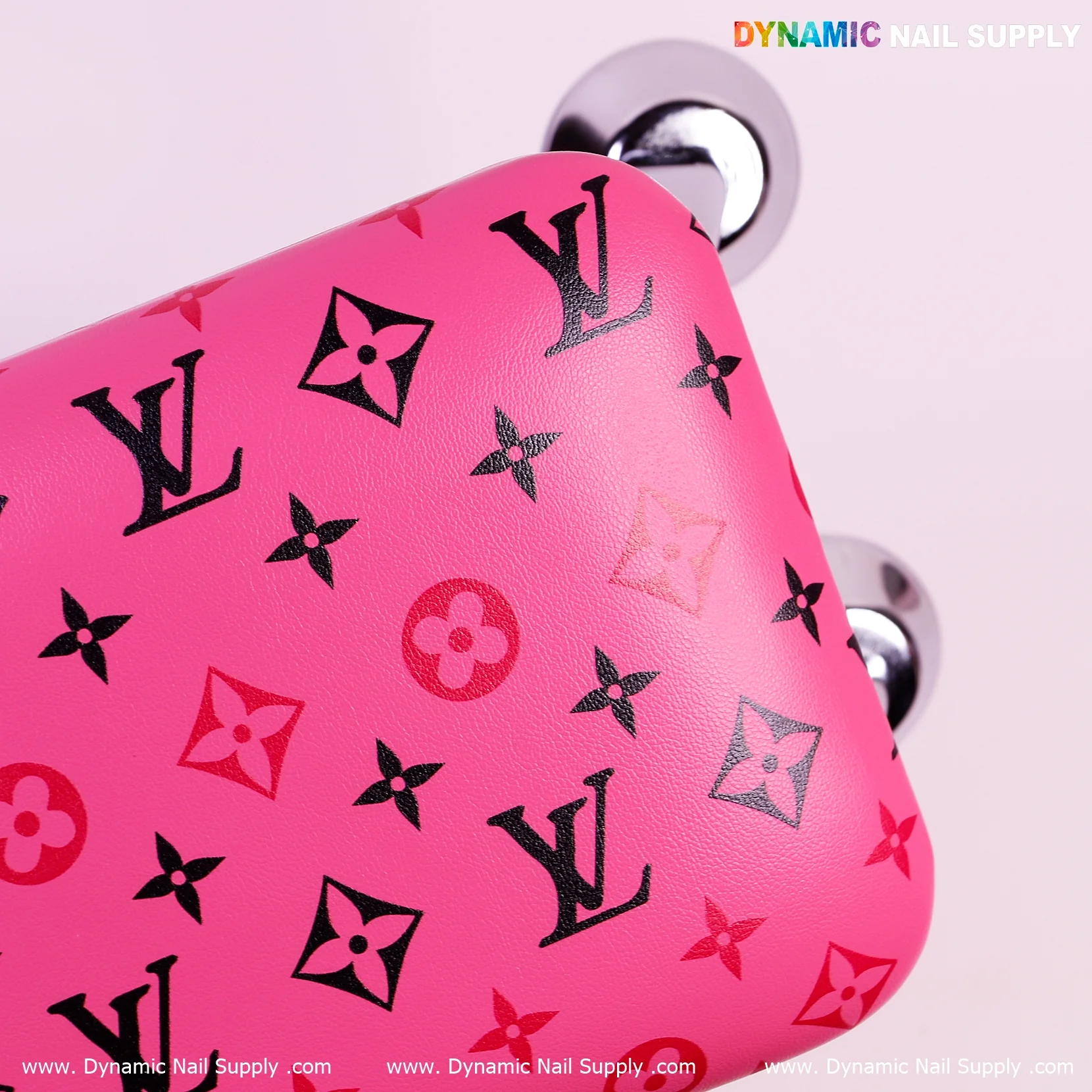 (R017 hotpink LV) Leather Armrest with Cushion Pillow for Pedicure Manicure (Reposabrazos Para Manicura) - Image 4