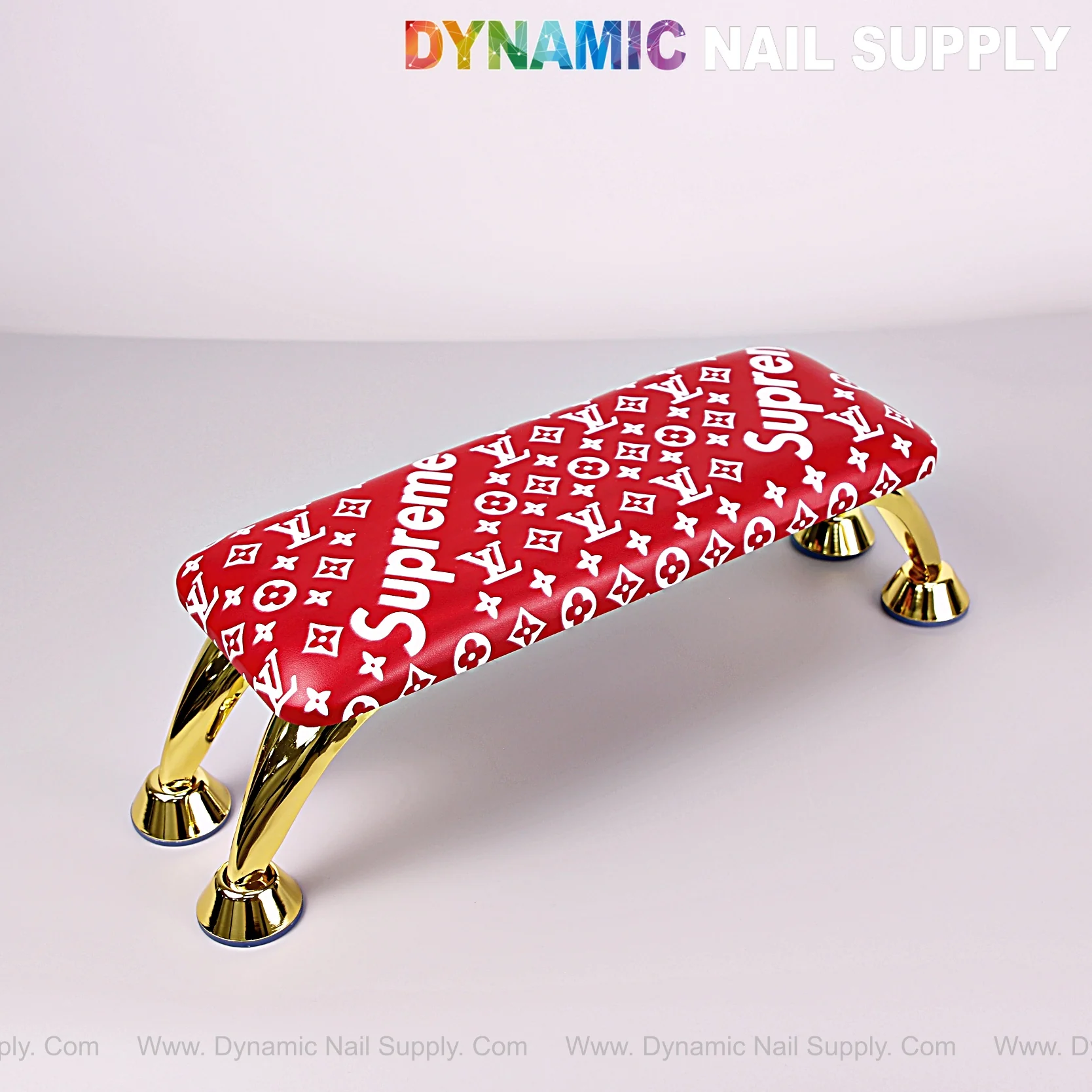 [R-A043] Red 5upreme Pattern - Handrest Armrest for Pedicure and Manicure service (Reposabrazos Para Manicura salon) - Image 5
