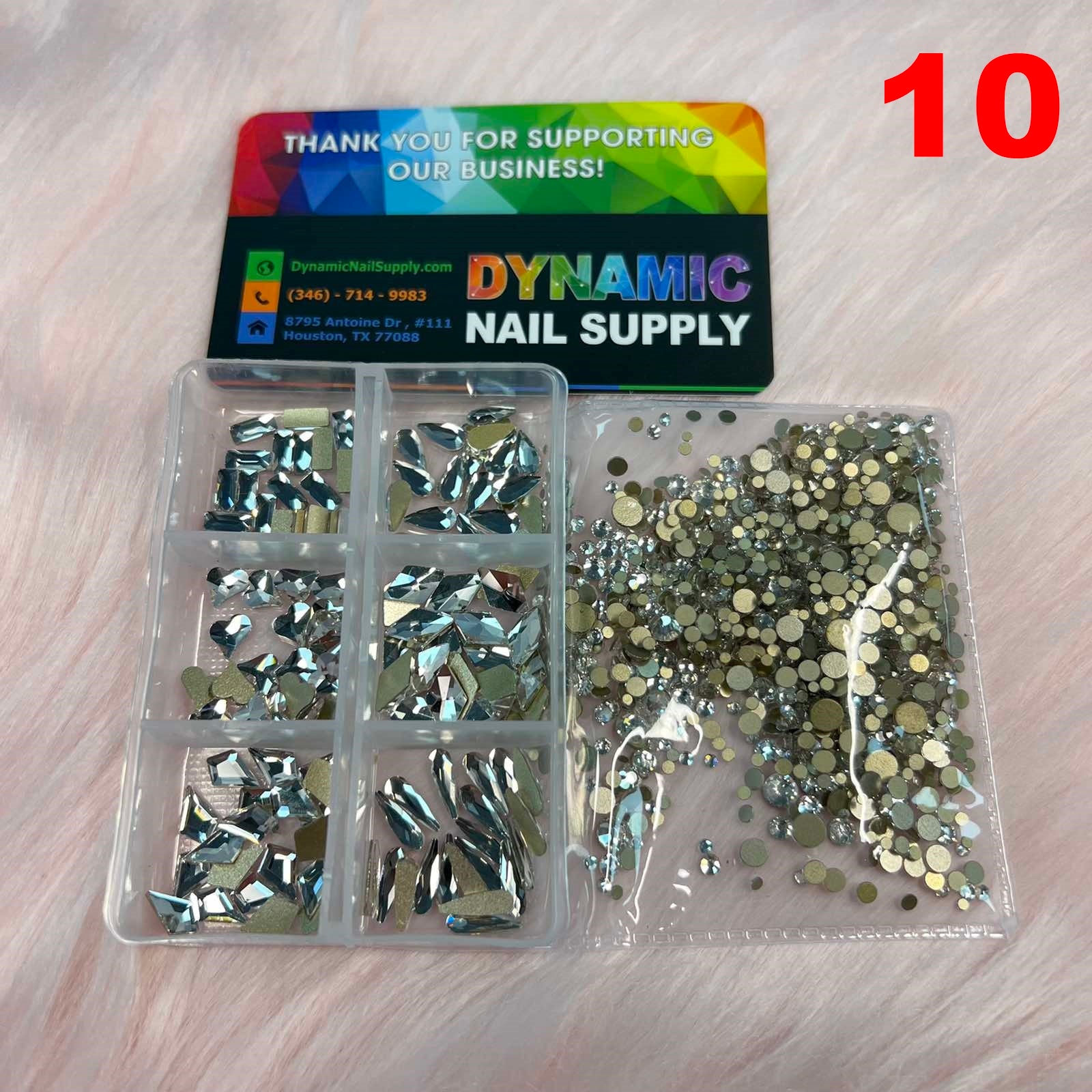Rhinestone set includes 6 big shapes and mixed-sizes round shapes - Image 11