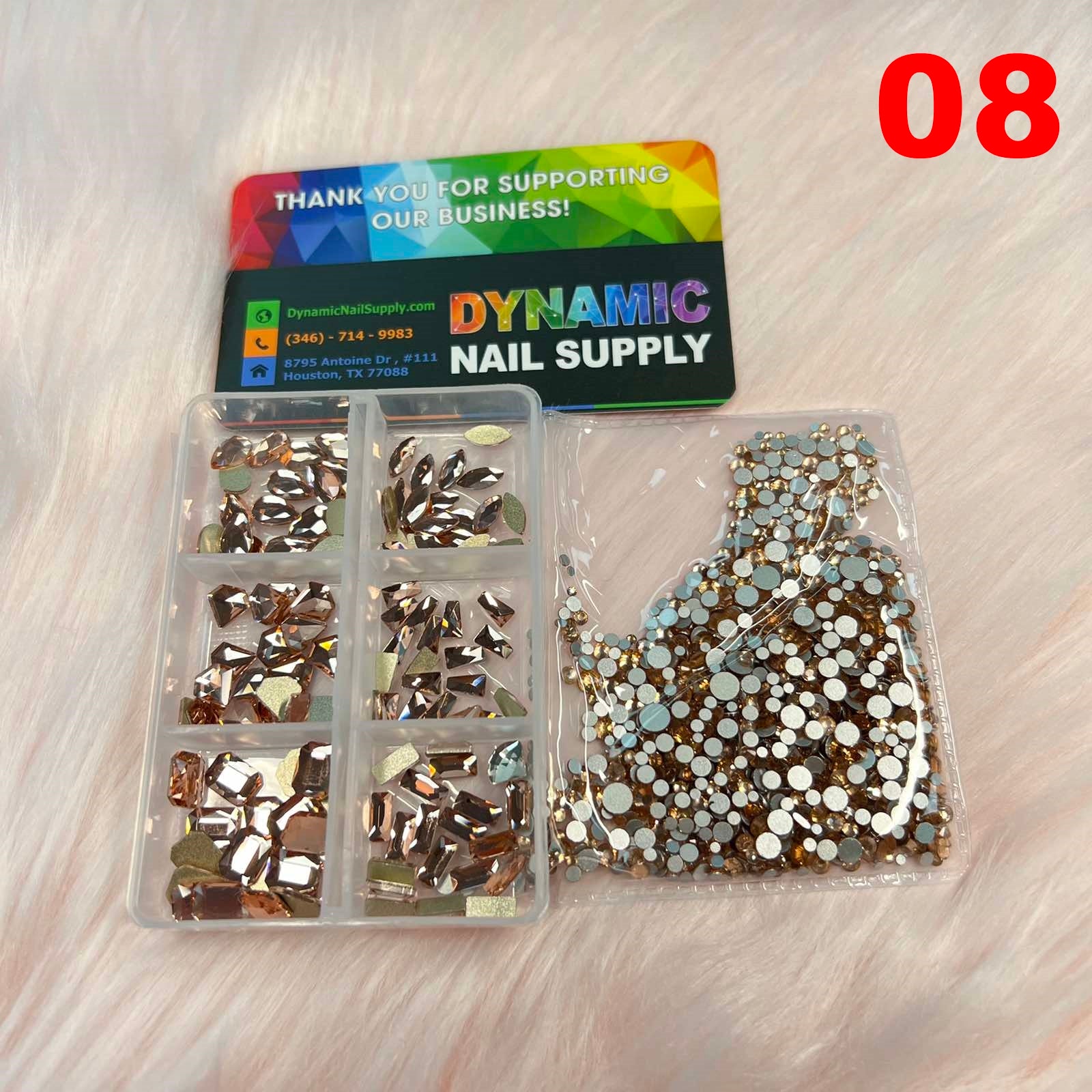 Rhinestone set includes 6 big shapes and mixed-sizes round shapes - Image 9