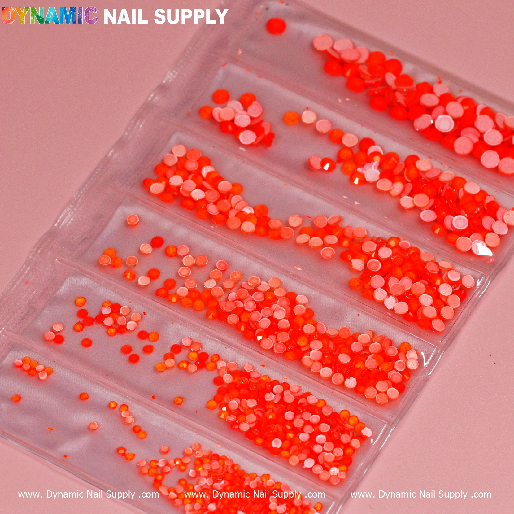 Round-shape Mixed-sizes Neon Rhinestone set - Image 2