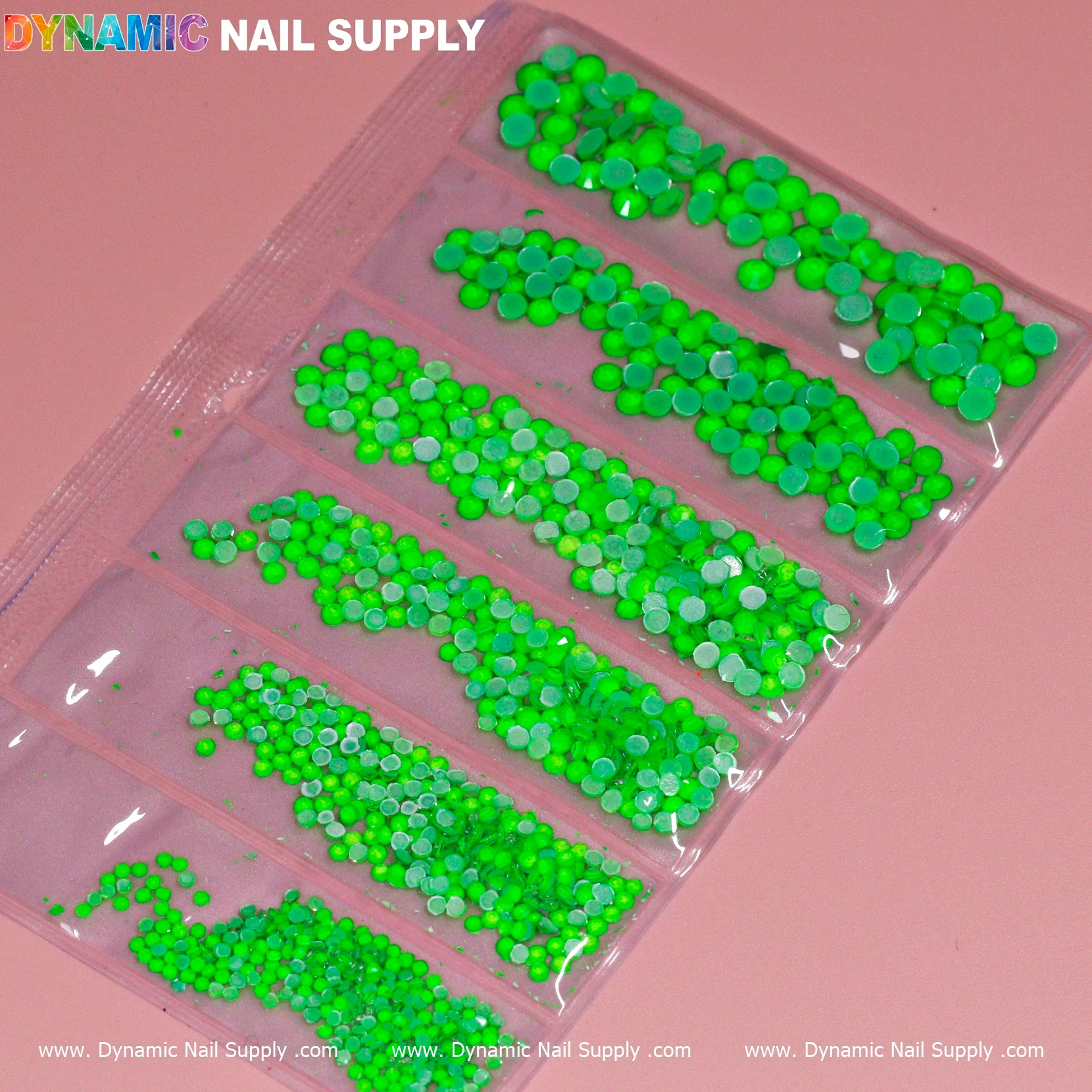 Round-shape Mixed-sizes Neon Rhinestone set - Image 7