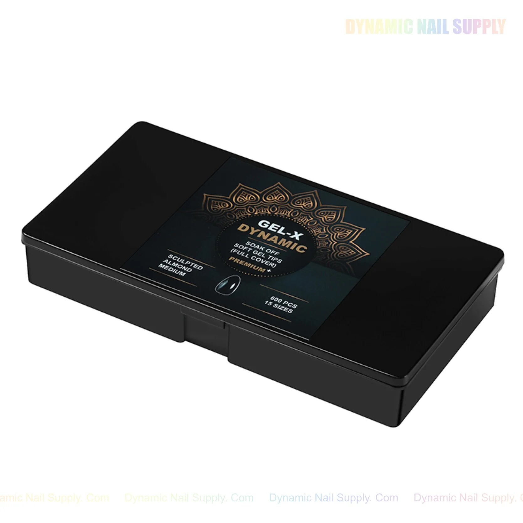 Sculpted Almond (Medium) Full Cover Soft-Gel Nail Tips (Black Box) - Image 6